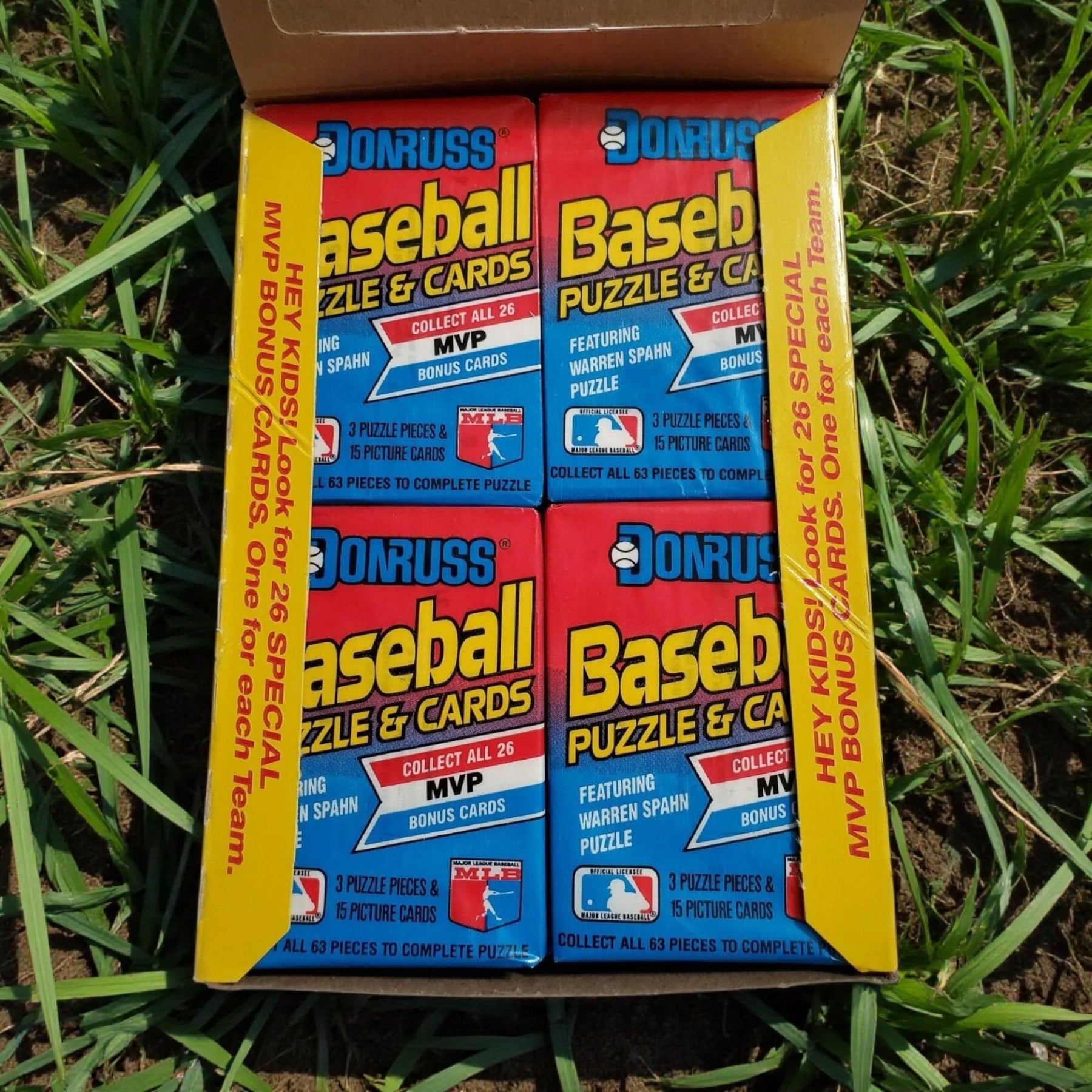 MLB 1989 Donruss Baseball Puzzle & Card Box| 36 Packs