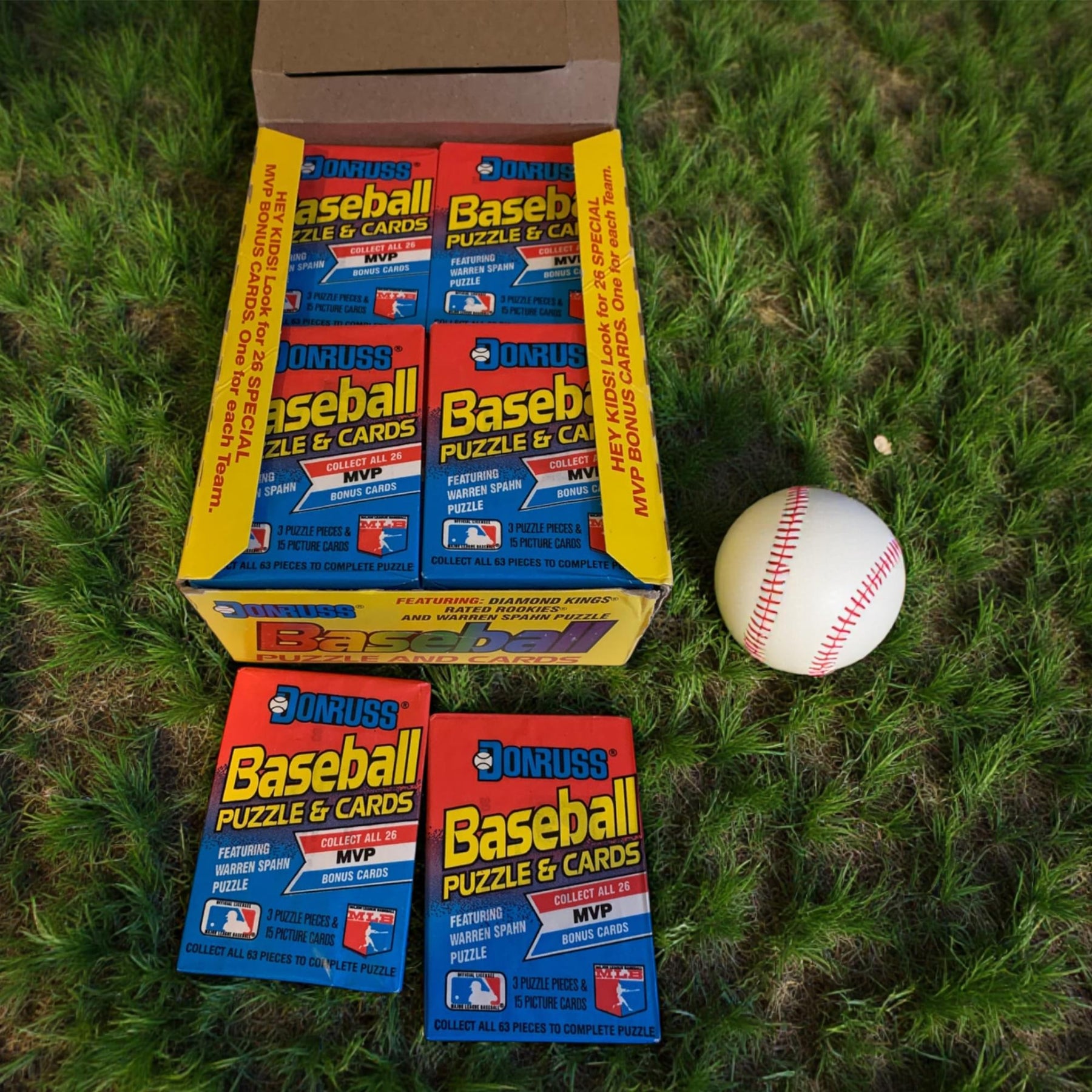 MLB 1989 Donruss Baseball Puzzle & Card Box| 36 Packs