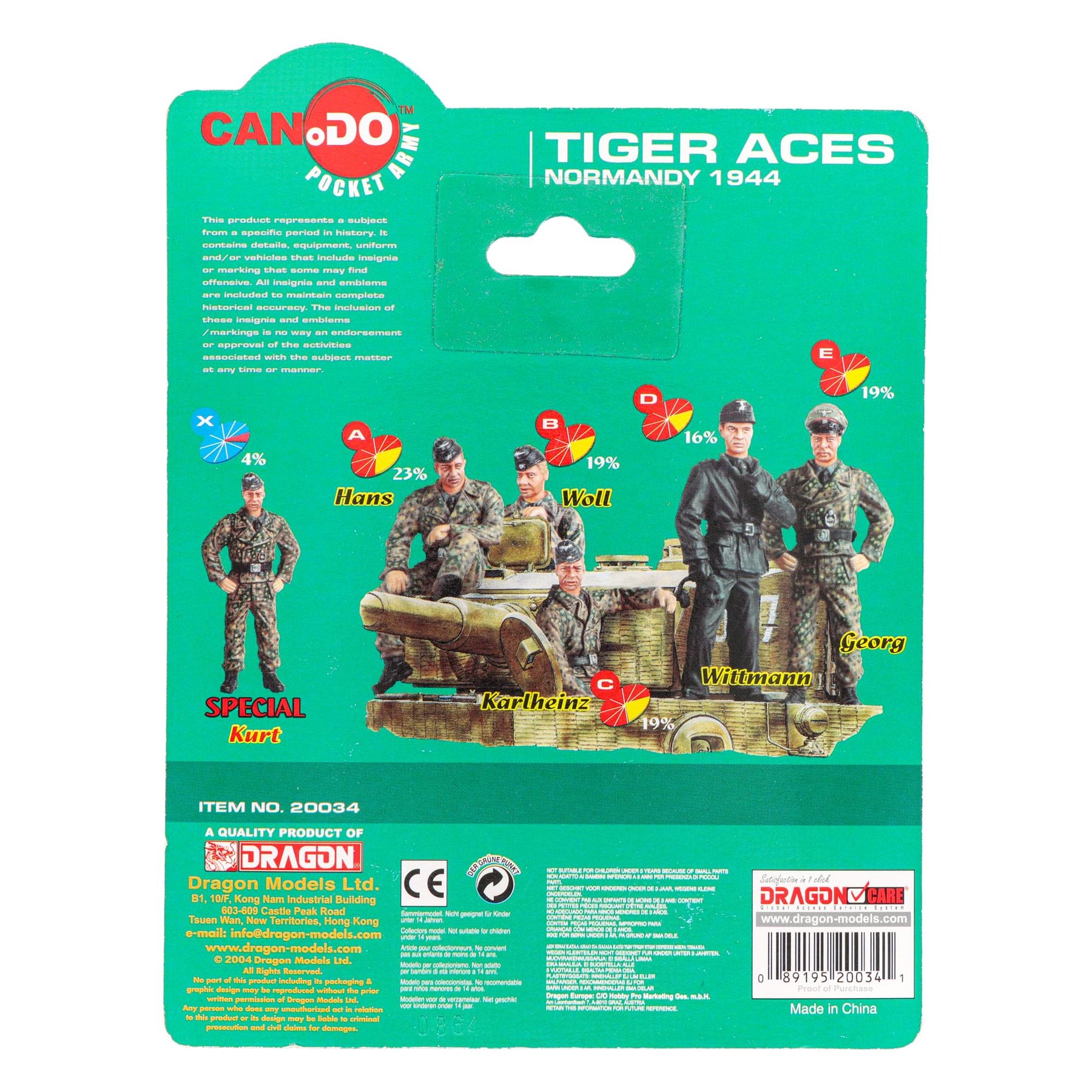 1:35 Combat Series 5 Tiger Aces Normandy 1944 Figure C Karlheinz
