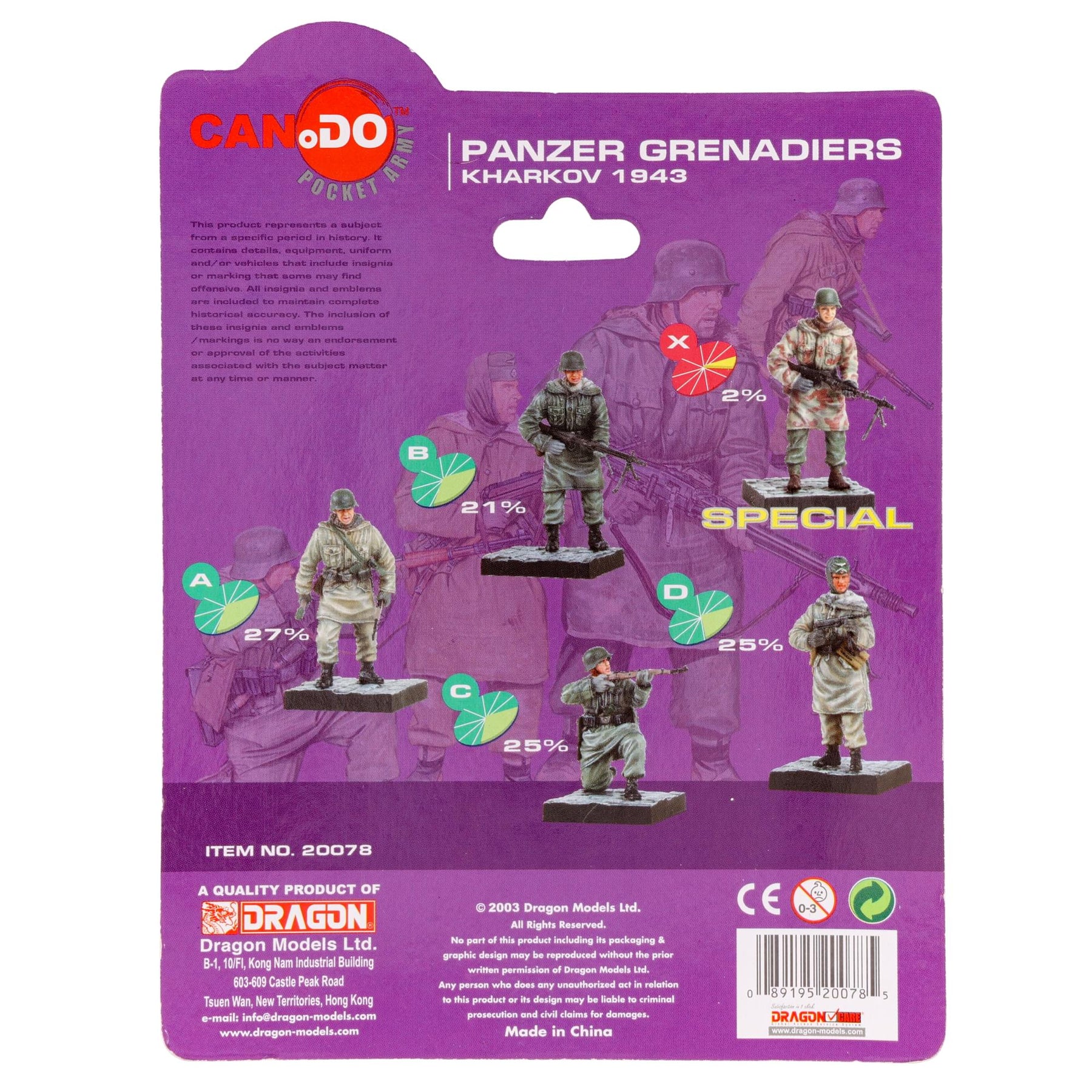 1:35 Combat Figure Series 4 Panzer Grenadiers Kharkov 1943 Figure A