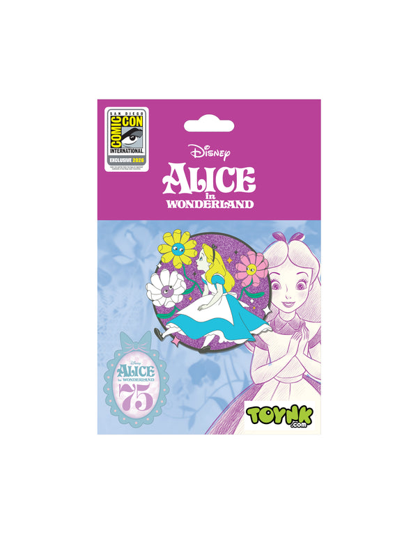 Disney Alice In Wonderland 75th Anniversary Glitter Enamel Pin