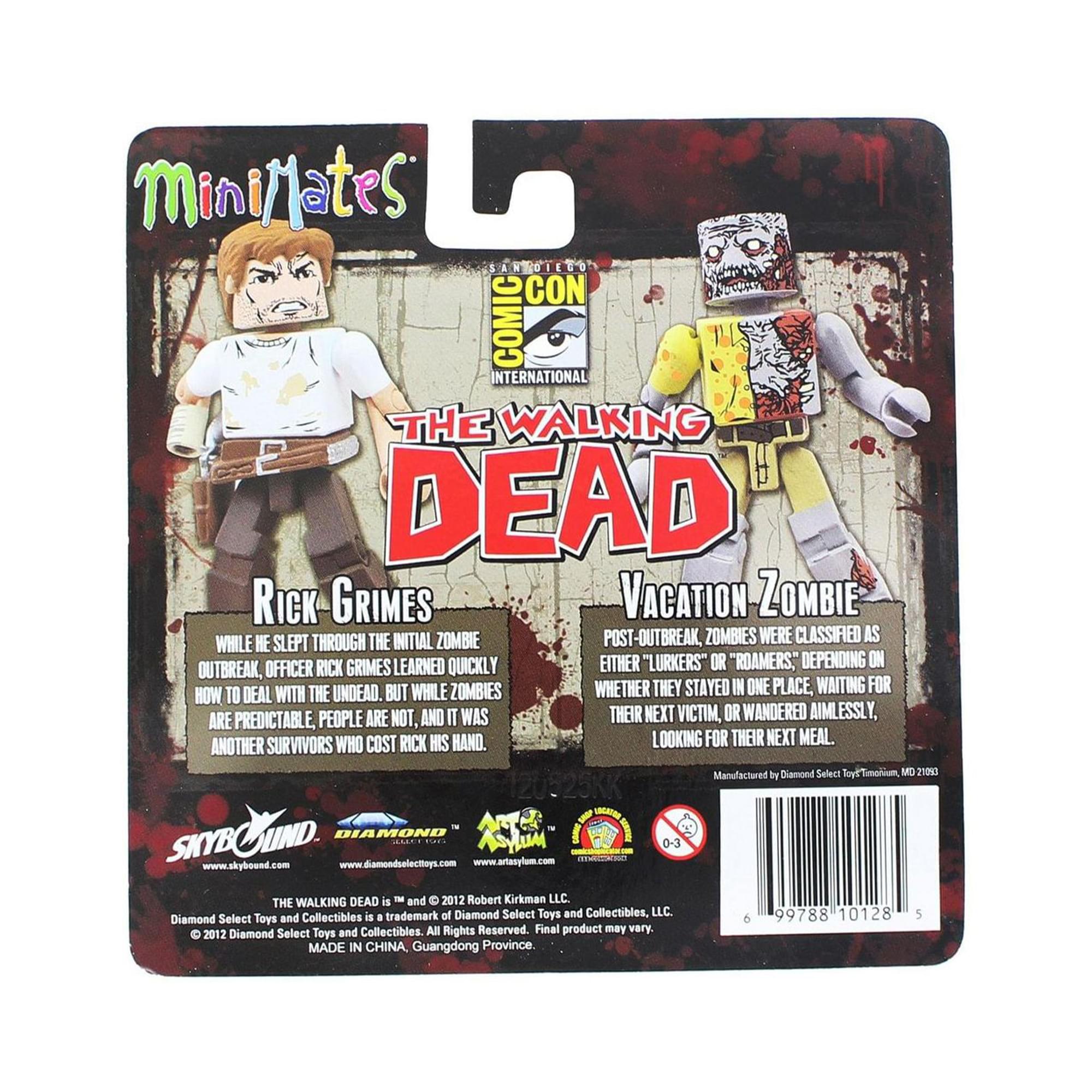 The Walking Dead Exclusive Minimates 2 Pack - Rick Grimes & Walker