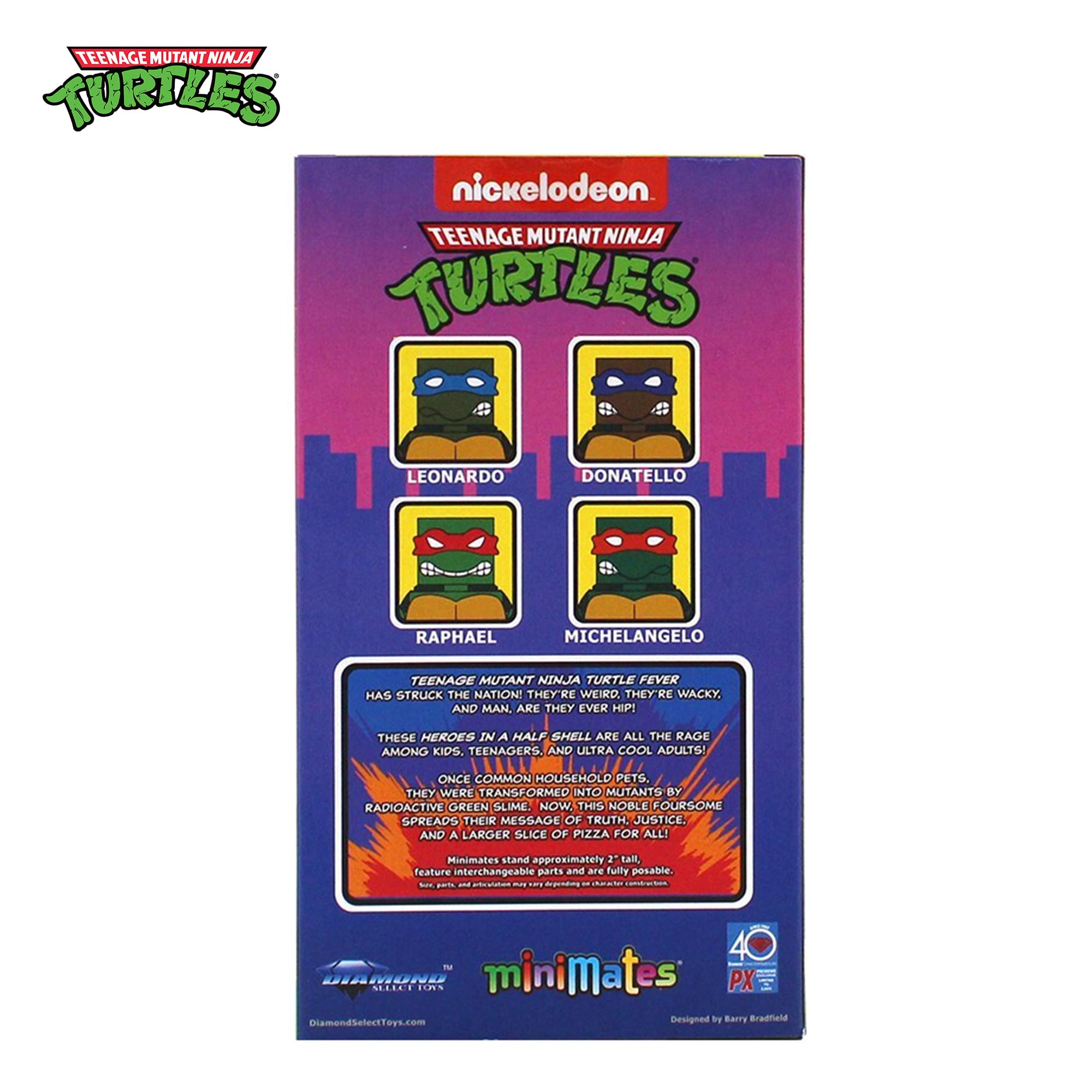 Teenage Mutant Ninja Turtles PX 40th Anniversary Retro Minimates Box Set