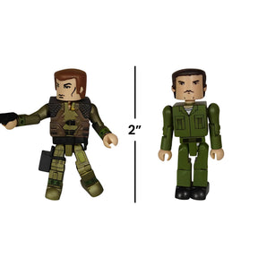 Battlestar Galactica Minimates Lt. Helo And Chief Galen Tyrol Action Figures