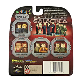 Battlestar Galactica Minimates Lt. Helo And Chief Galen Tyrol Action Figures