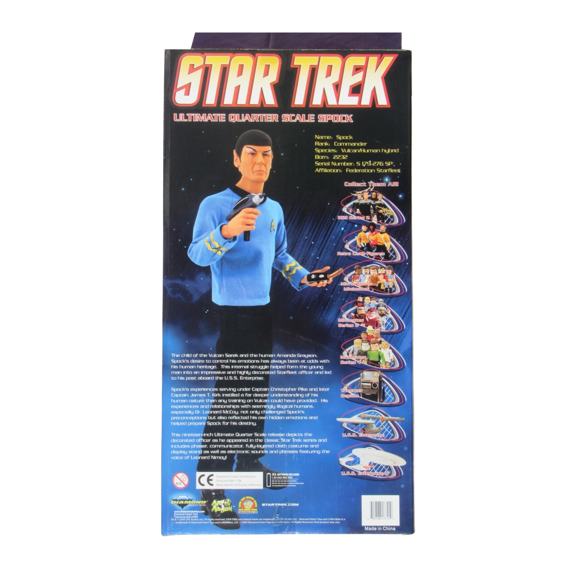 Star Trek The Original Series Commander Spock 1:4 Ultimate Scale Action Figure