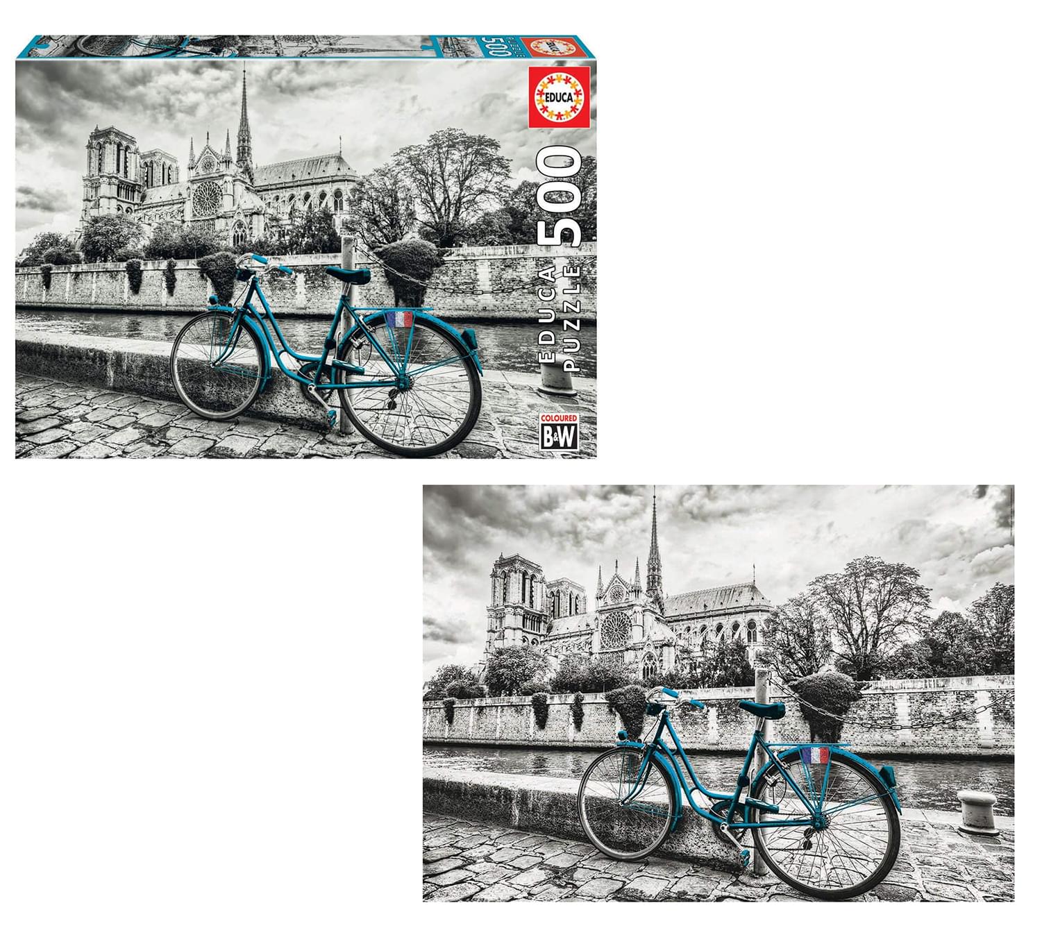 Bike Near Notre Dame 500 Piece Jigsaw Puzzle