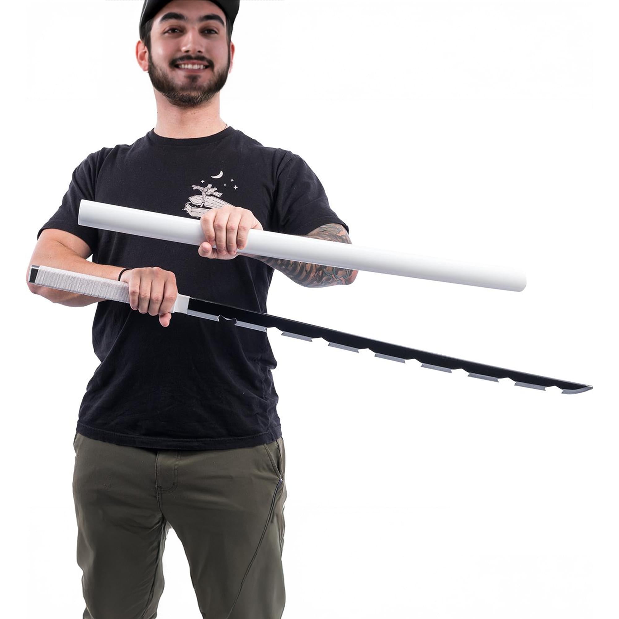 Demon Slayer Hashibira Inosuke 41 Inch Foam Replica Samurai Sword
