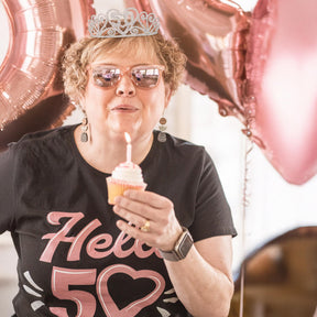 Birthday "50" Silver Spakle Tiara Adult Crown