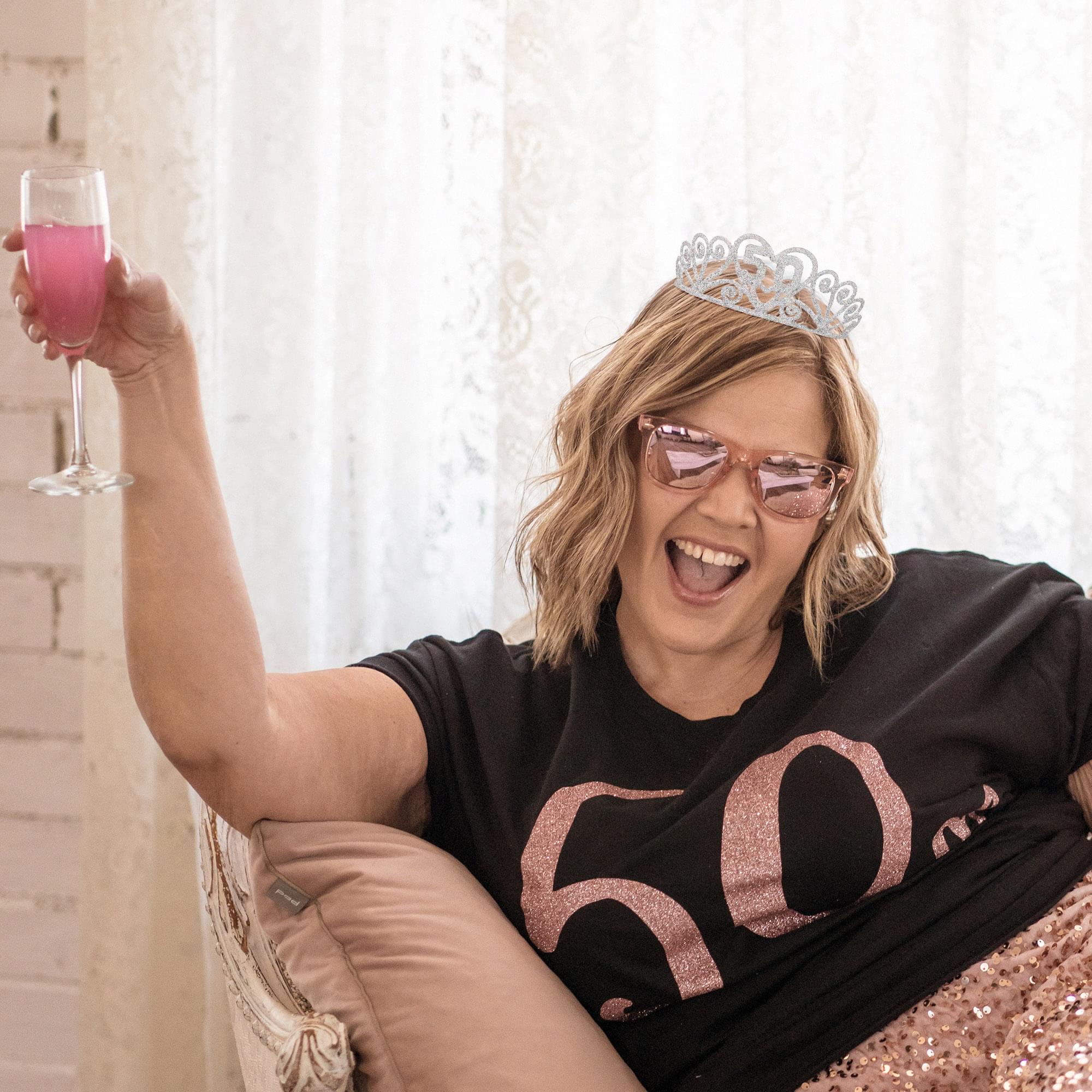 Birthday "50" Silver Spakle Tiara Adult Crown