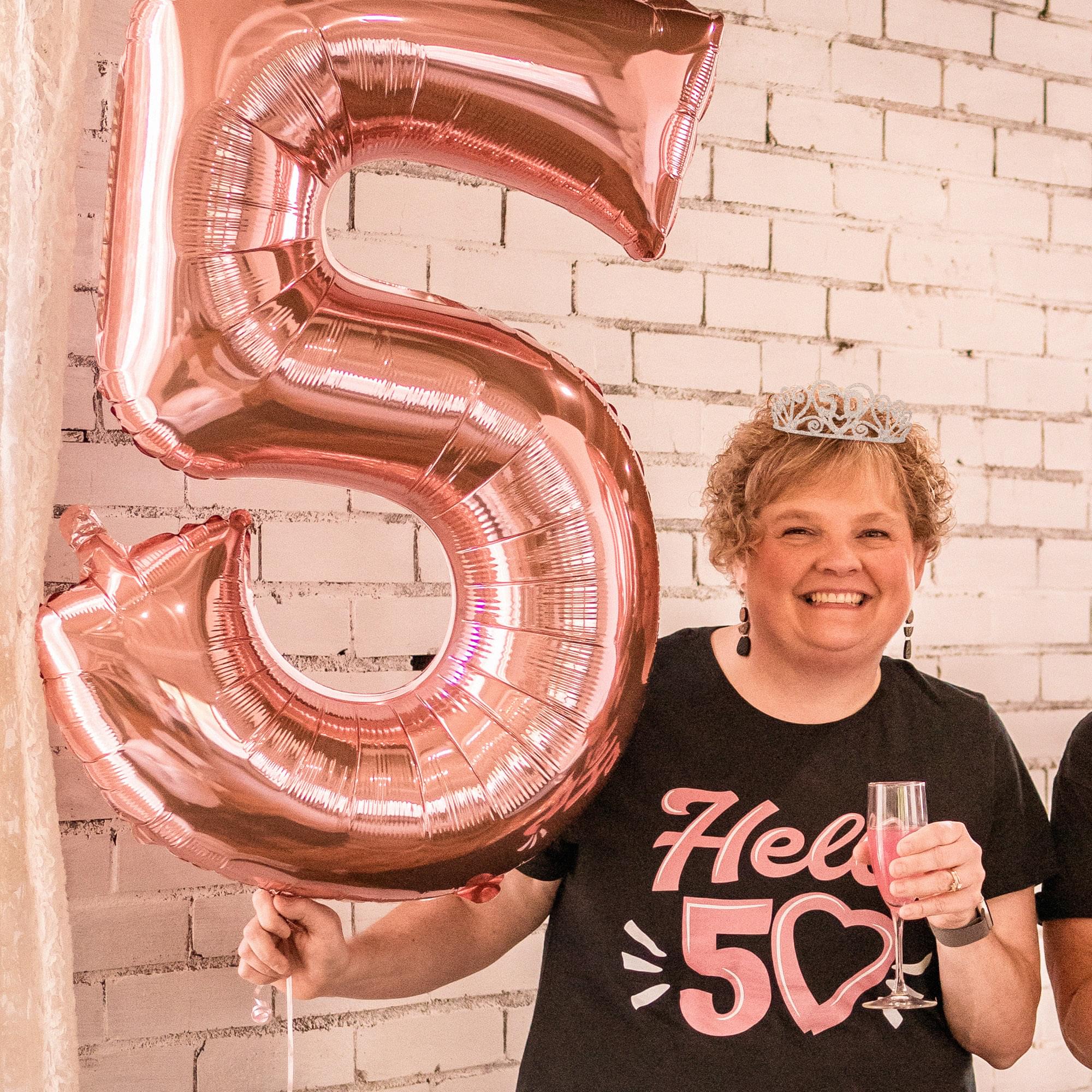 Birthday "50" Silver Spakle Tiara Adult Crown