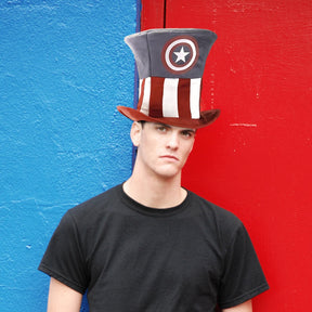 Captain America Adult Costume Top Hat
