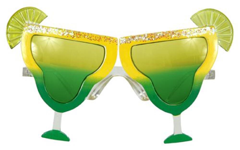 Margarita Yellow & Green Adult Costume Party Glasses