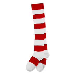 Where's Waldo Wenda Deluxe Over the Knee Costume Socks Adult