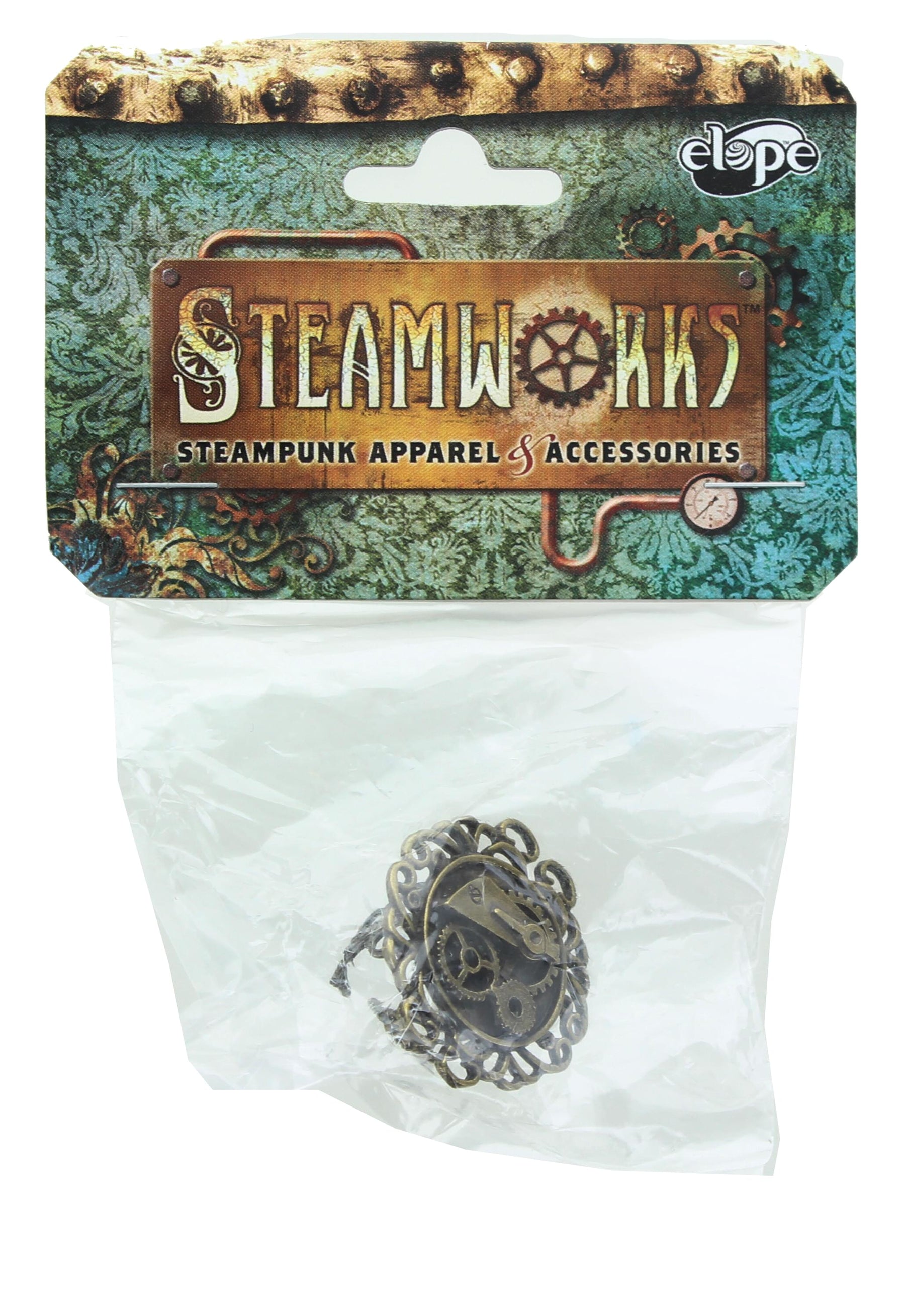 Steampunk Antique Single Gear Costume Ring Adult
