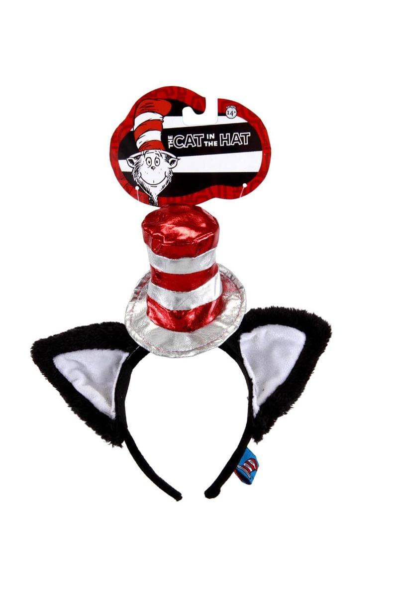 Dr. Seuss Cat In The Hat Deluxe Costume Headband With Ears Adult