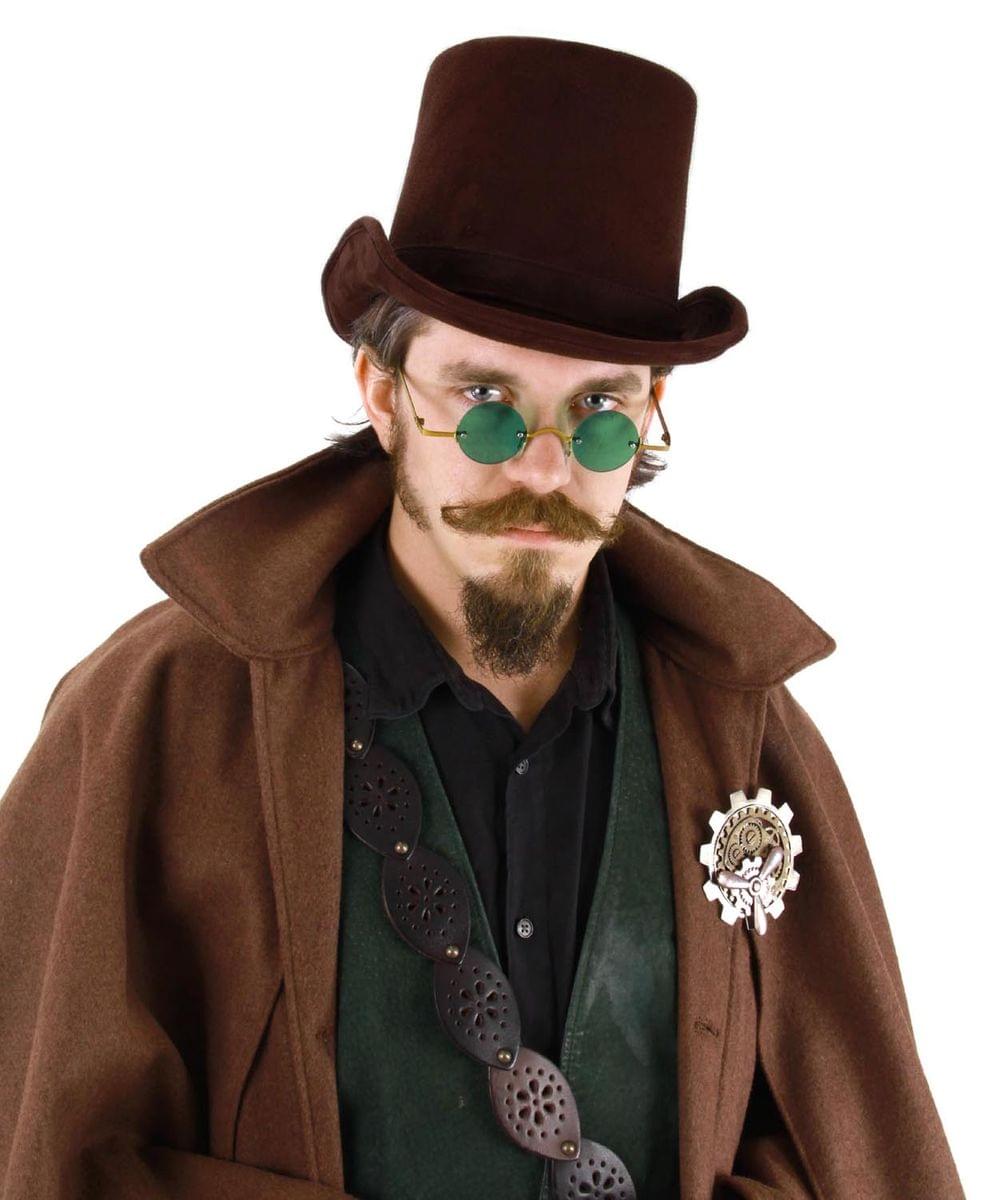 Steampunk Costume Coachman Hat Adult: Dark Brown