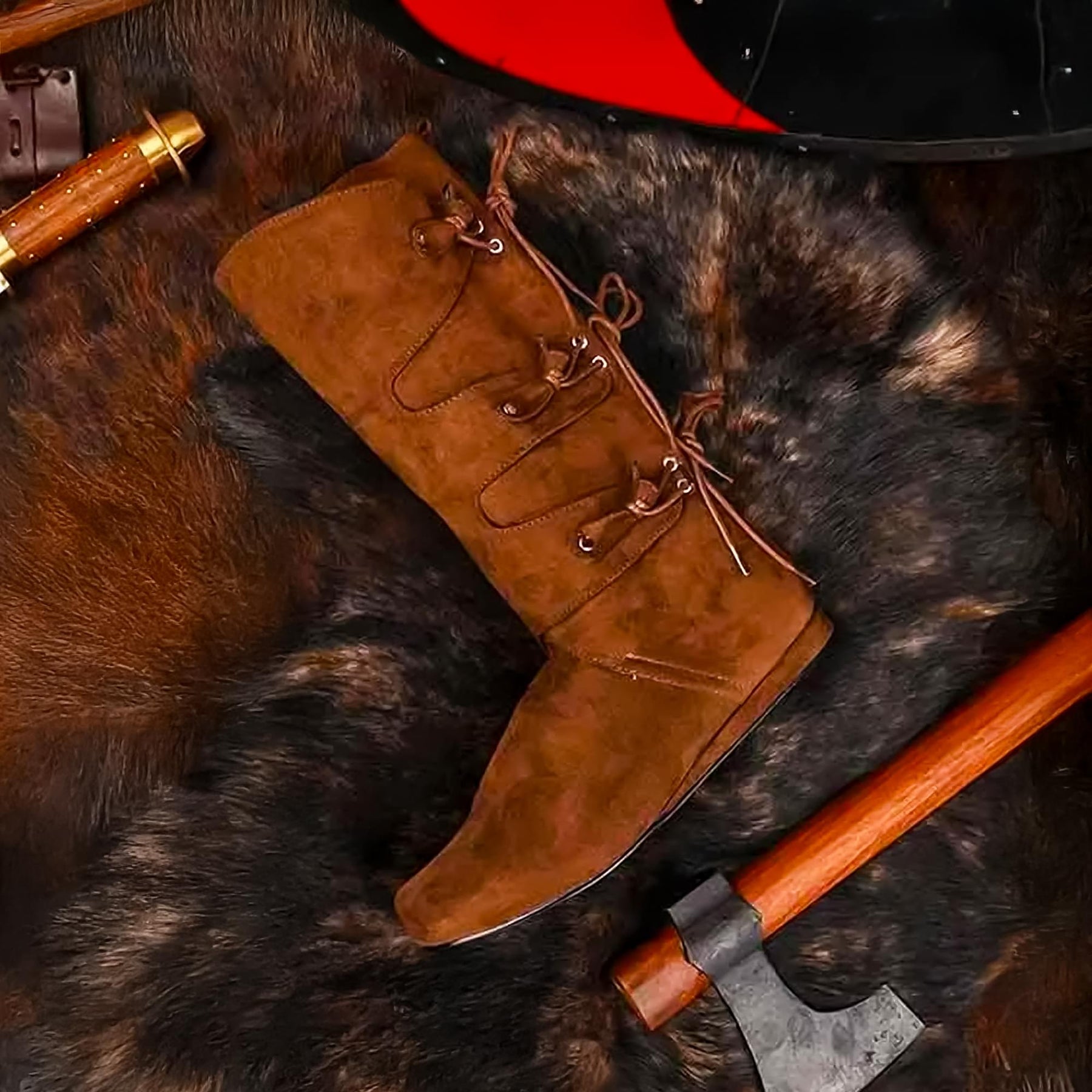 Men's Brown Thomas Renaissance Costume Boots