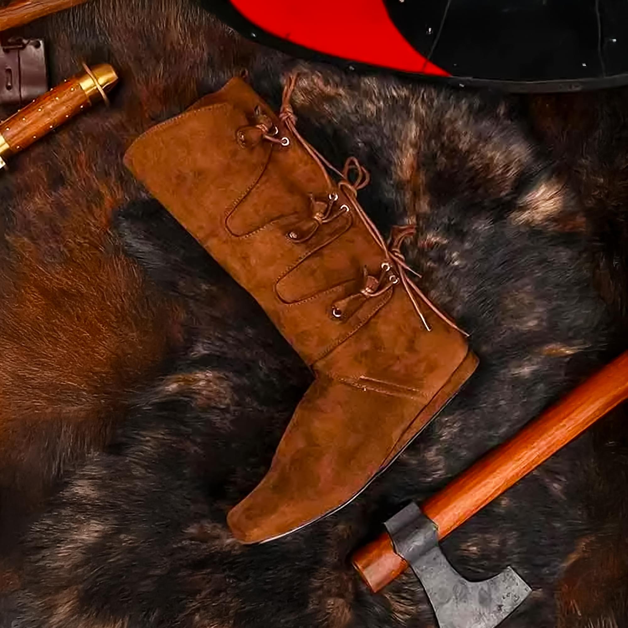 Men's Brown Thomas Renaissance Costume Boots