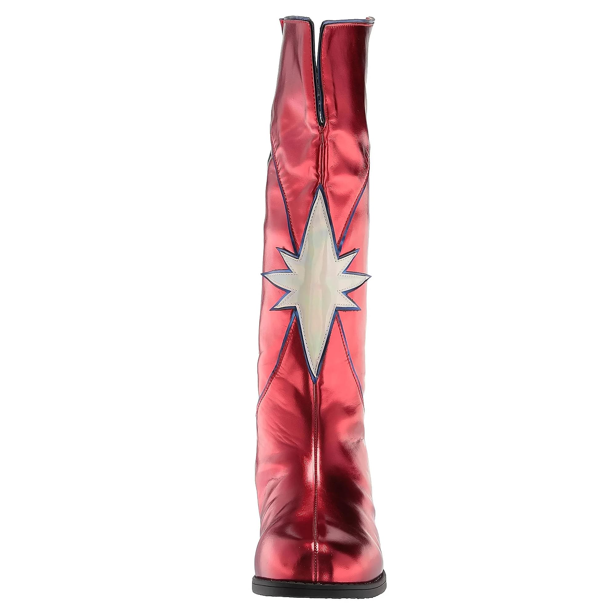 1.5" Heel Women's Knee High Superhero Boot Red