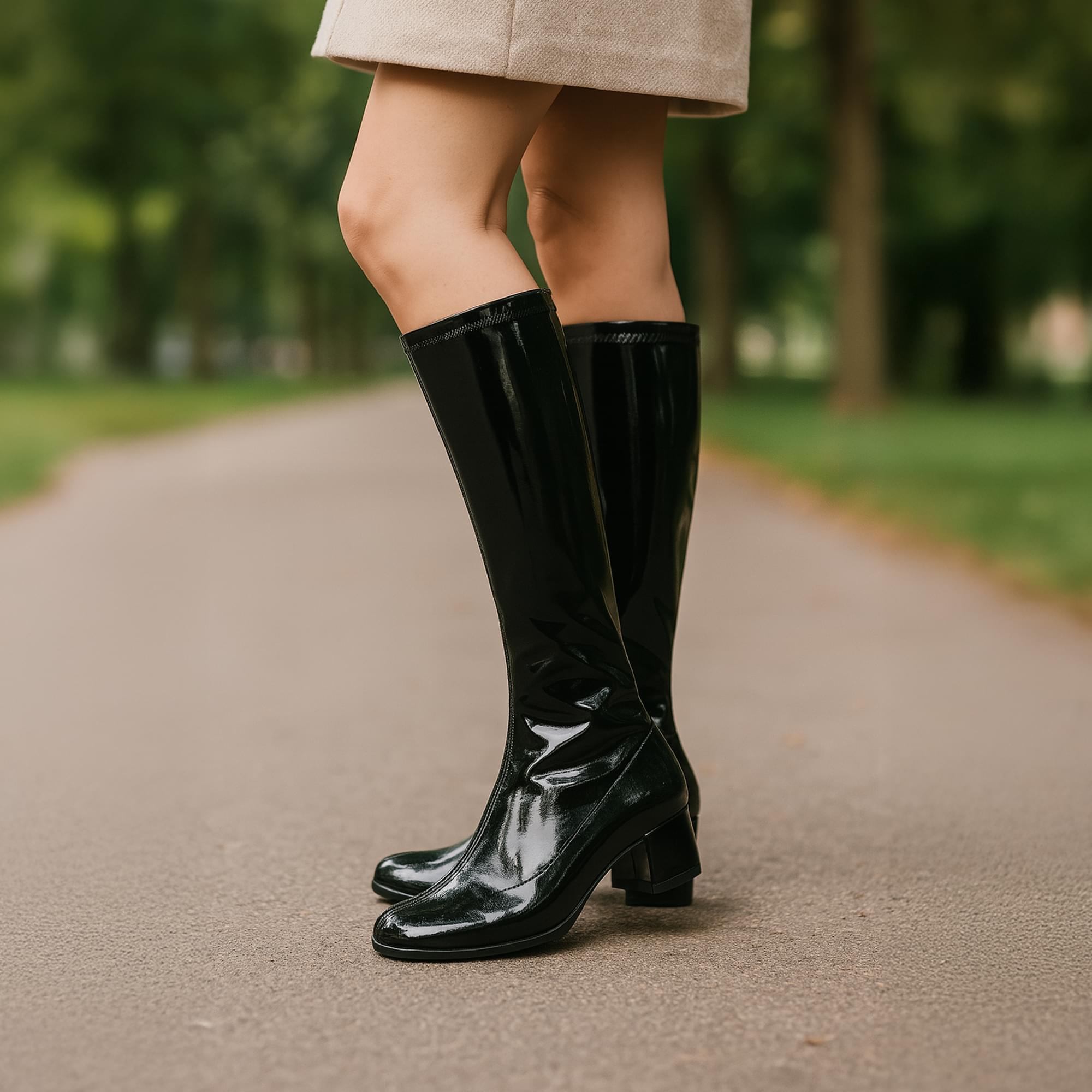 1.75" Heel Children's Gogo Boot Black