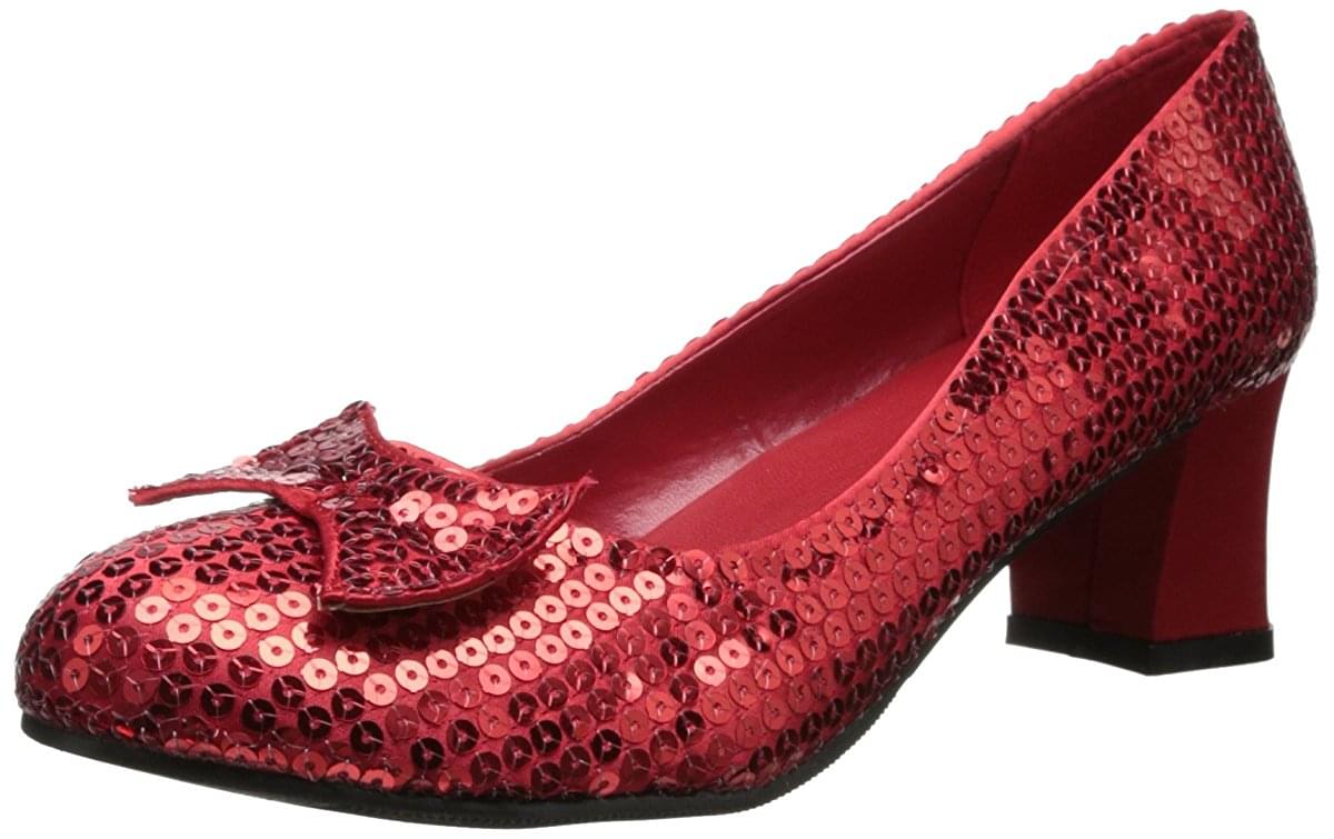 Red Judy 2" Heel Sequined Adult Shoes
