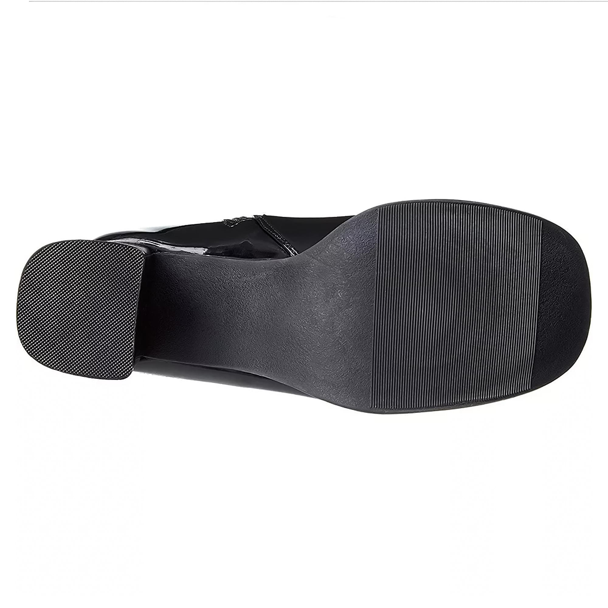 3" Gogo Boots Black with Zipper