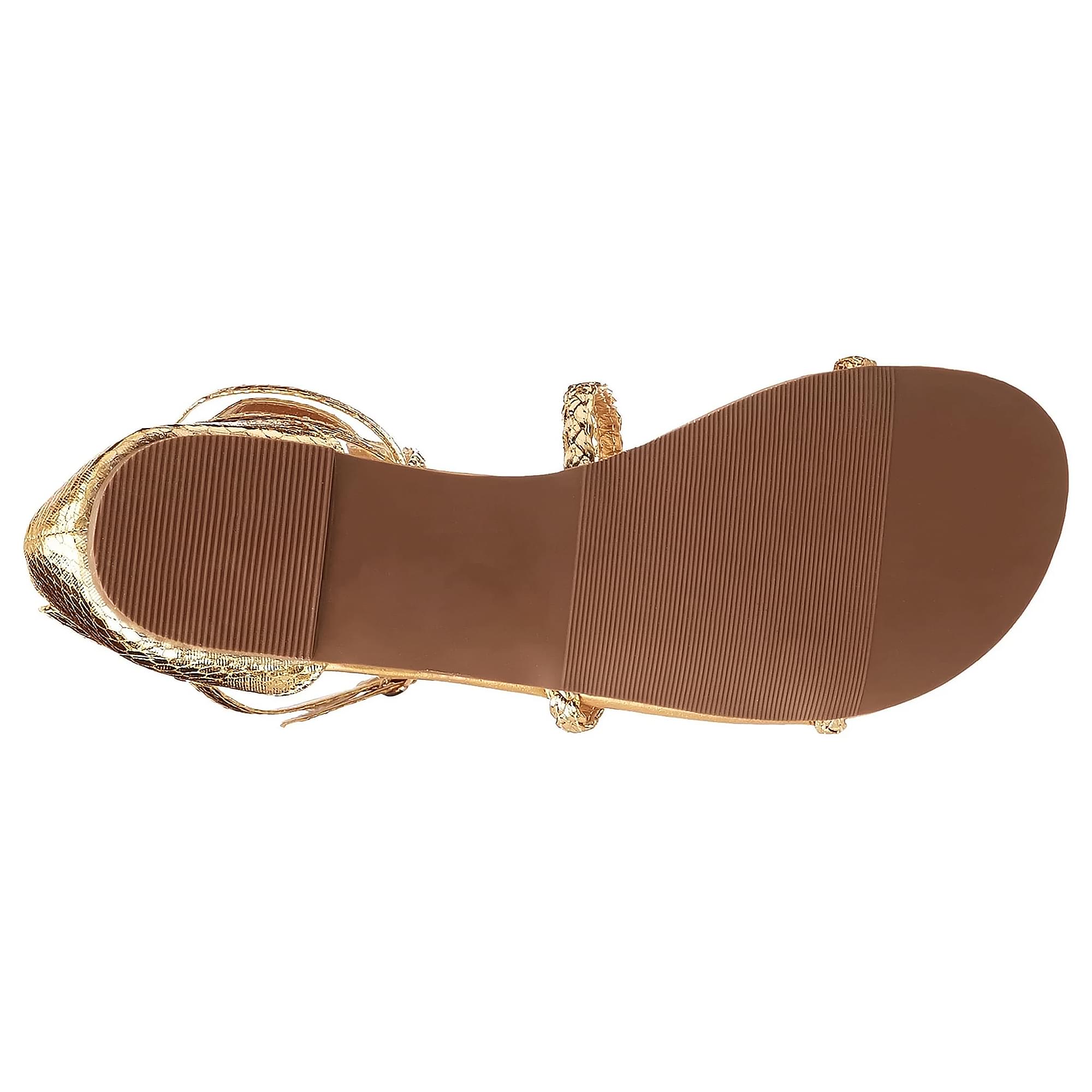 Cairo Gladiator Women's Costume Sandals, Gold