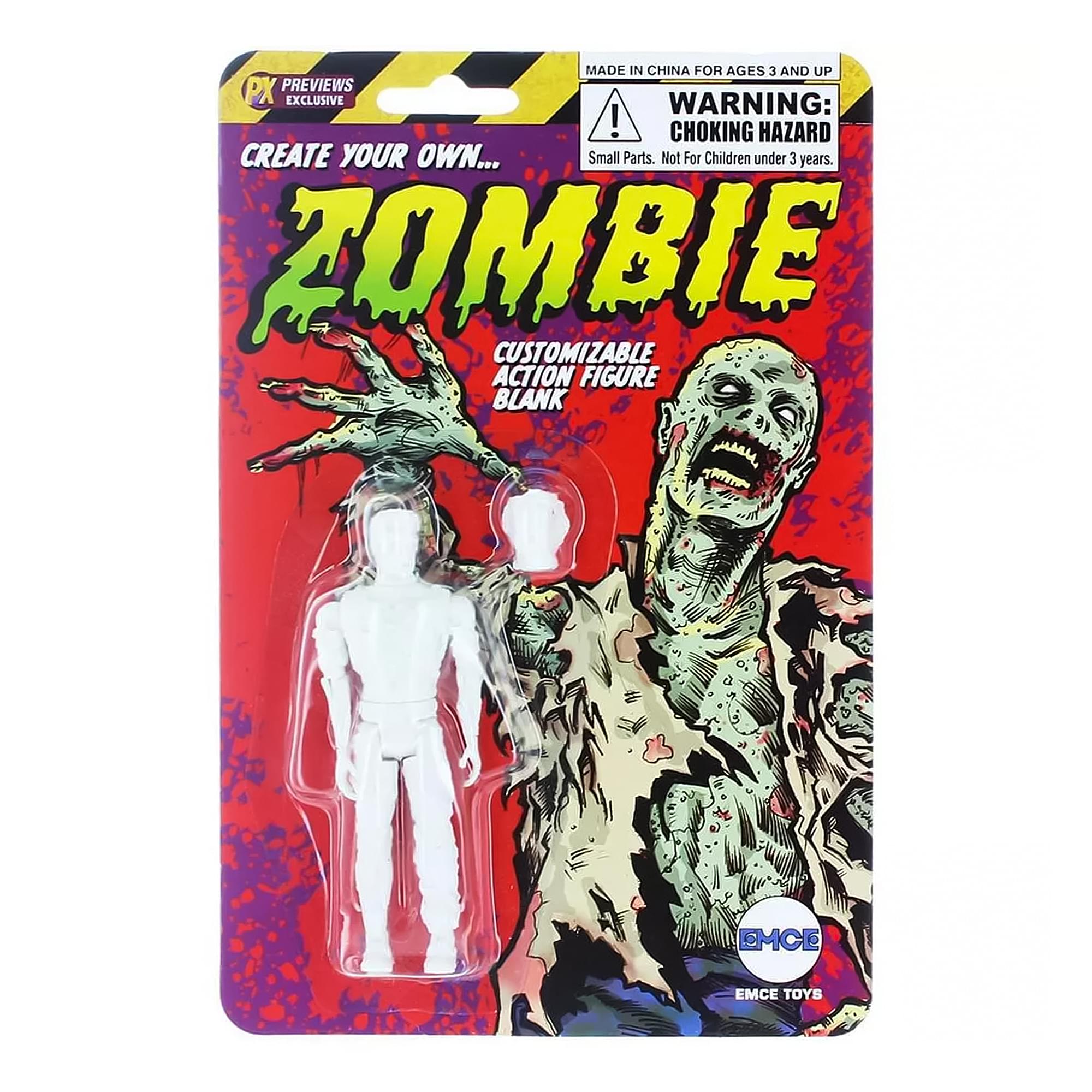 Create Your Own Zombie Customizing Blank 4" Action Figure