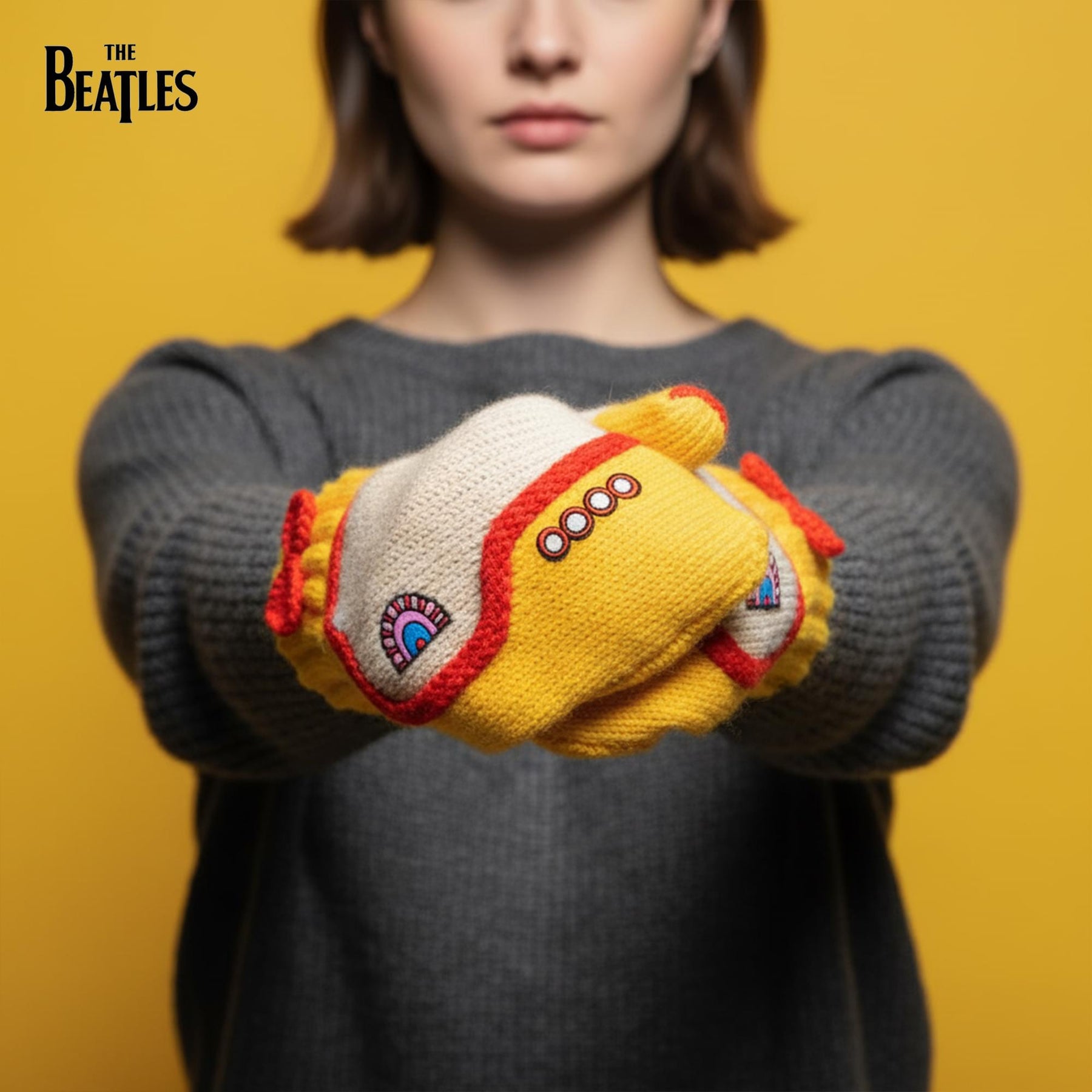 The Beatles Yellow Submarine Mittens Knitting Kit