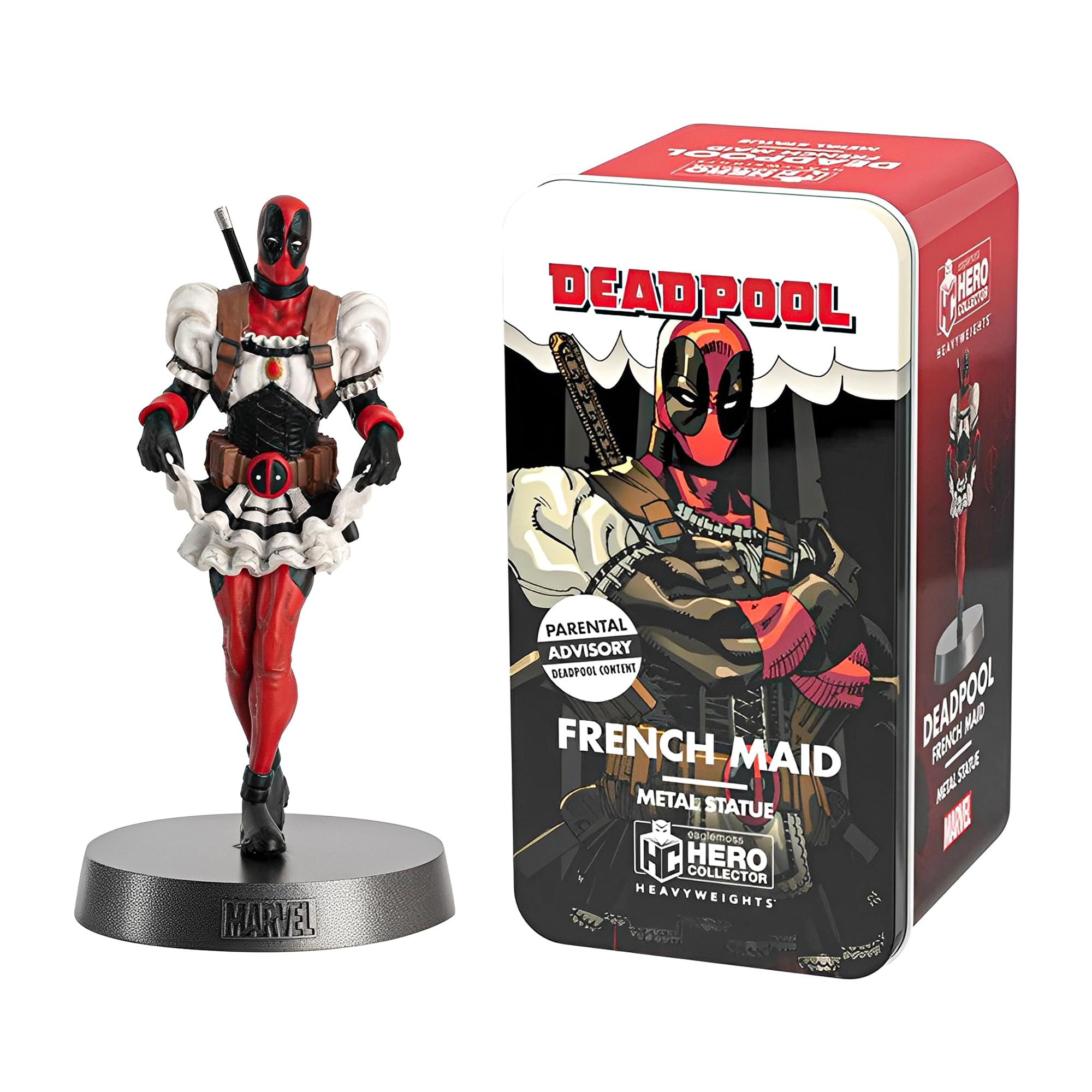 Eaglemoss Marvel Heavyweights 1:18 Metal Statue | French Maid Deadpool