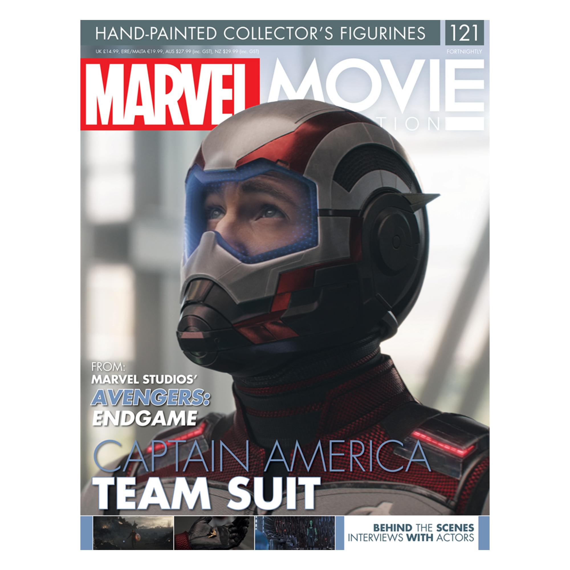 Eaglemoss Marvel Movie Collection Magazine Issue #121 Captain America Team Suit