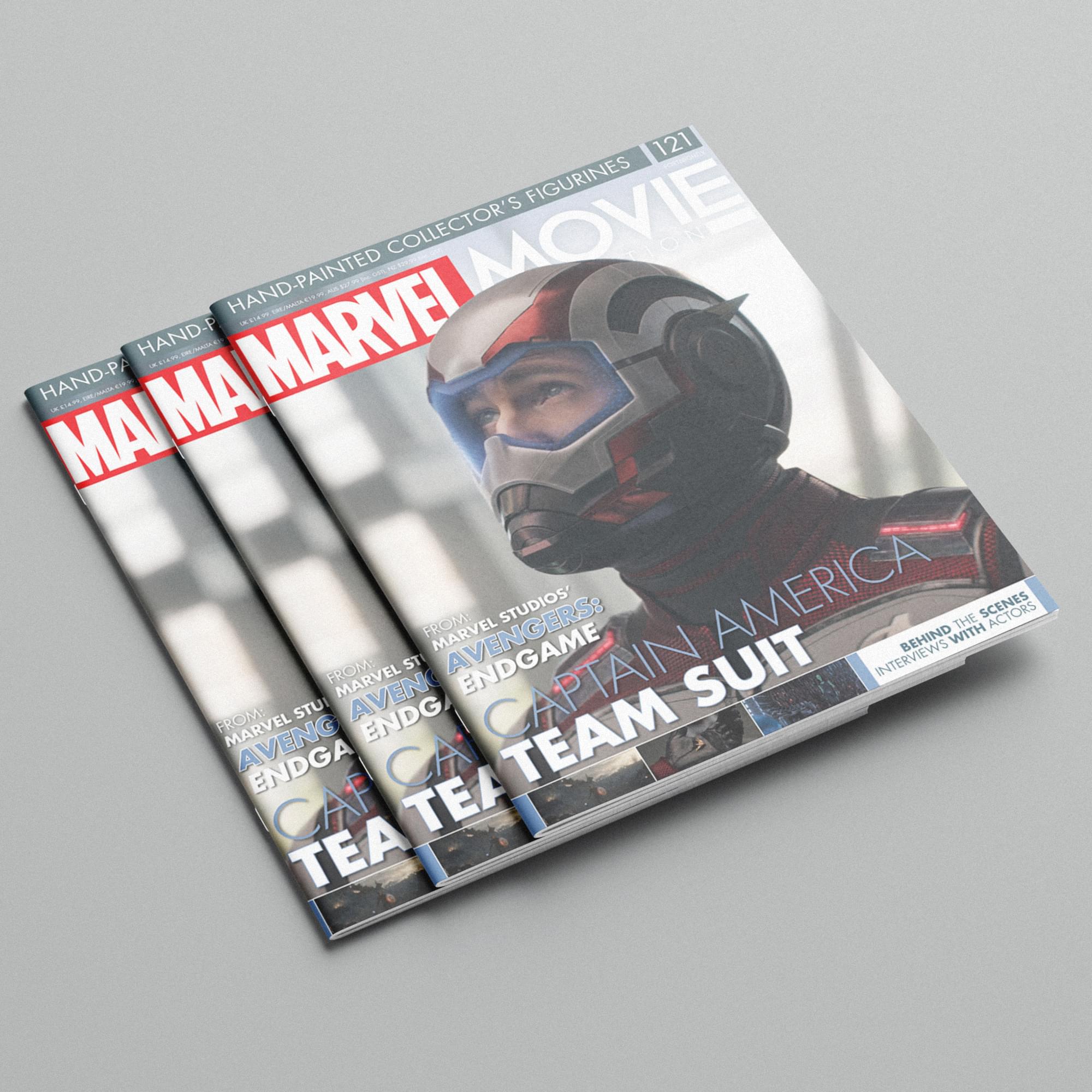 Eaglemoss Marvel Movie Collection Magazine Issue #121 Captain America Team Suit