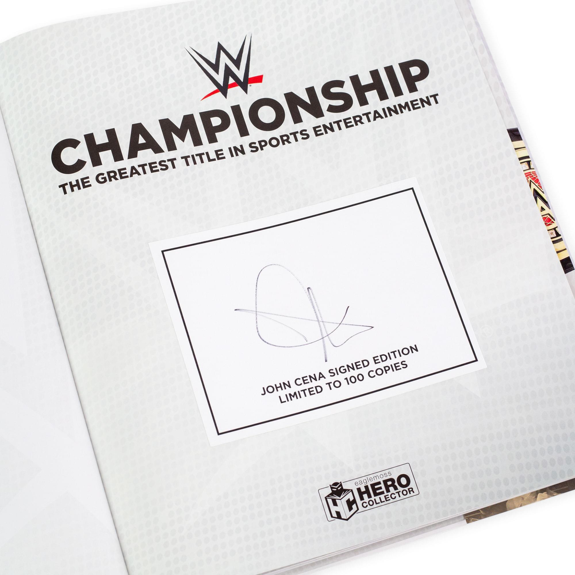 Eaglemoss WWE Championship The Greatest Prize Book John Cena Signed Edition