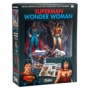Eaglemoss DC Comics Superman and Wonder Woman Plus Collectibles Book and Figures