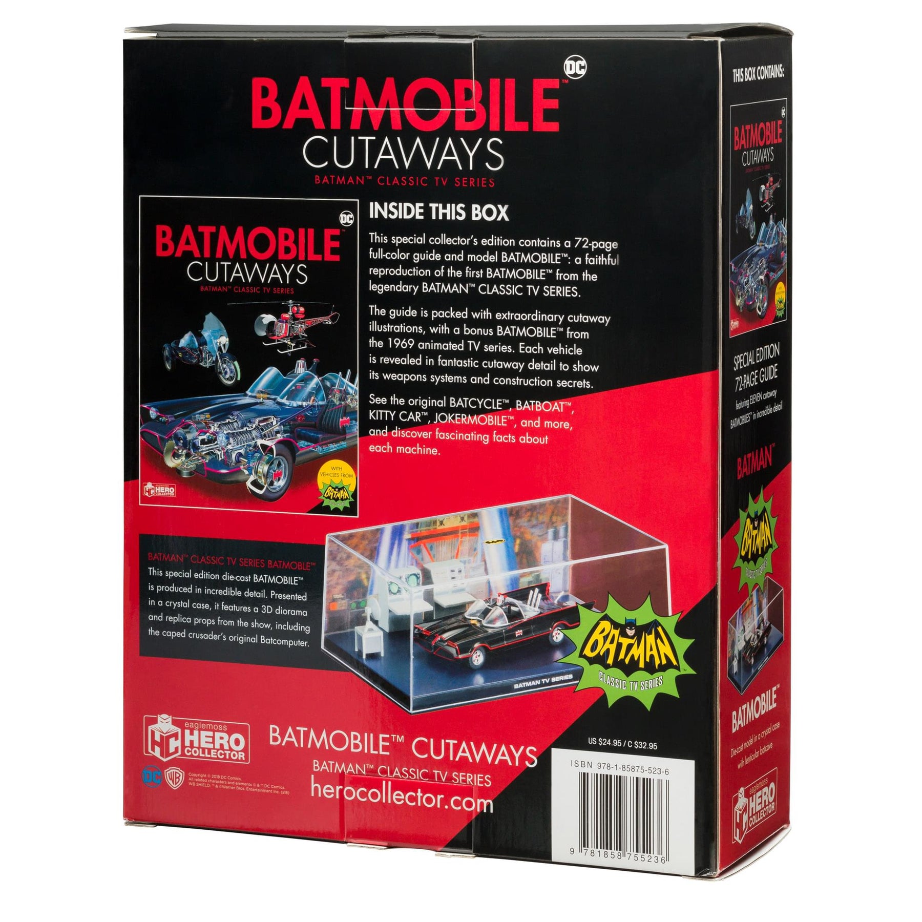 Eaglemoss DC Batmobile Cutaways Book and Collectible Car Batman Classic TV