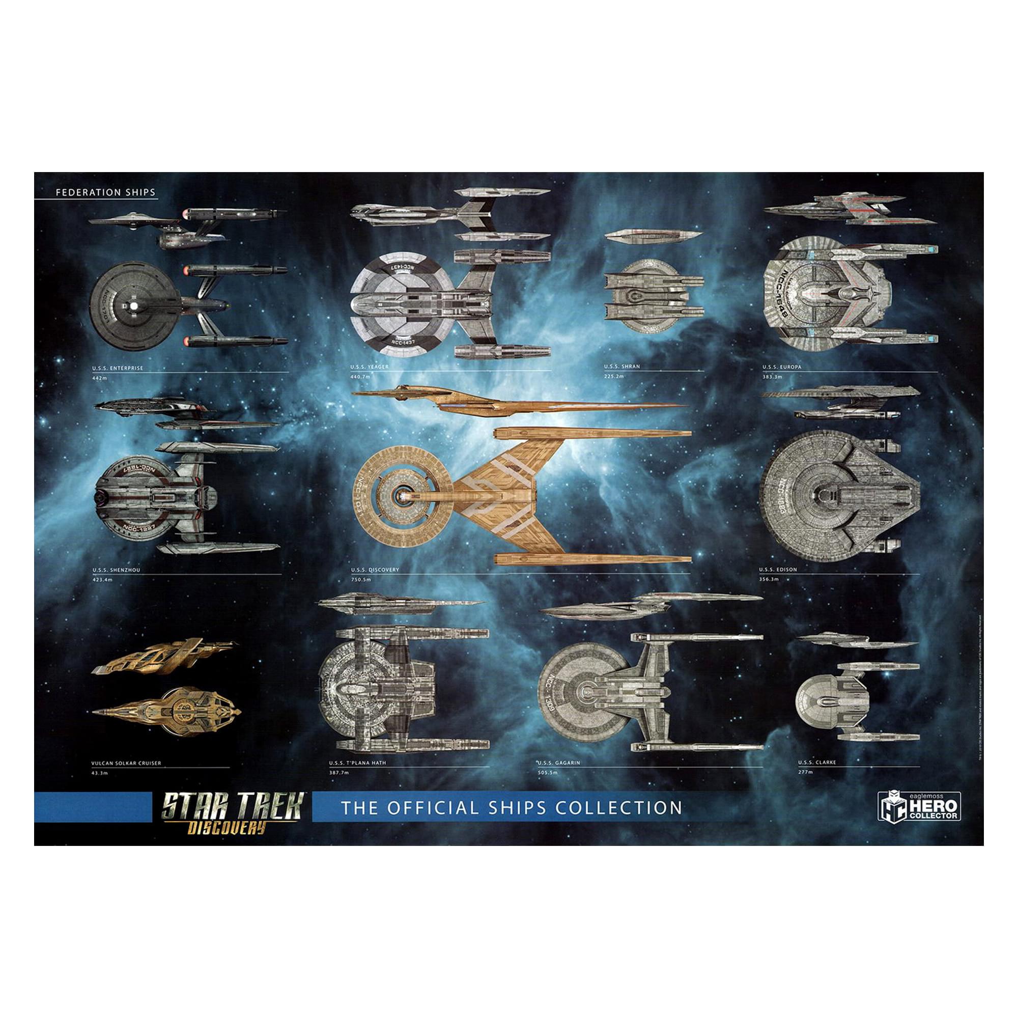 Eaglemoss Star Trek: Discovery Ships Size Chart Poster Set Of 2