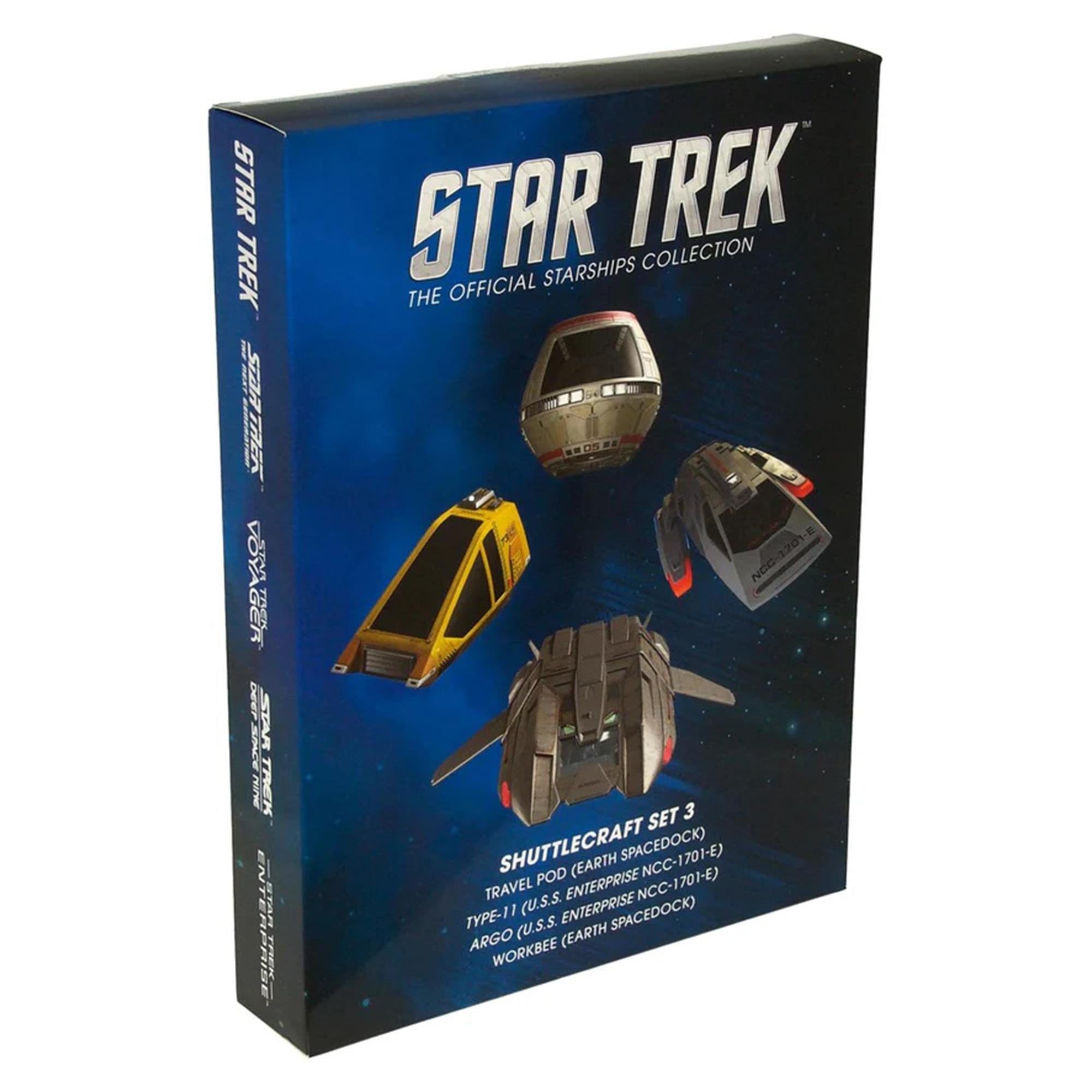 Eaglemoss Star Trek Shuttlecraft Replica Set 3 Travel Pod, Type-11 Argo, Workbee