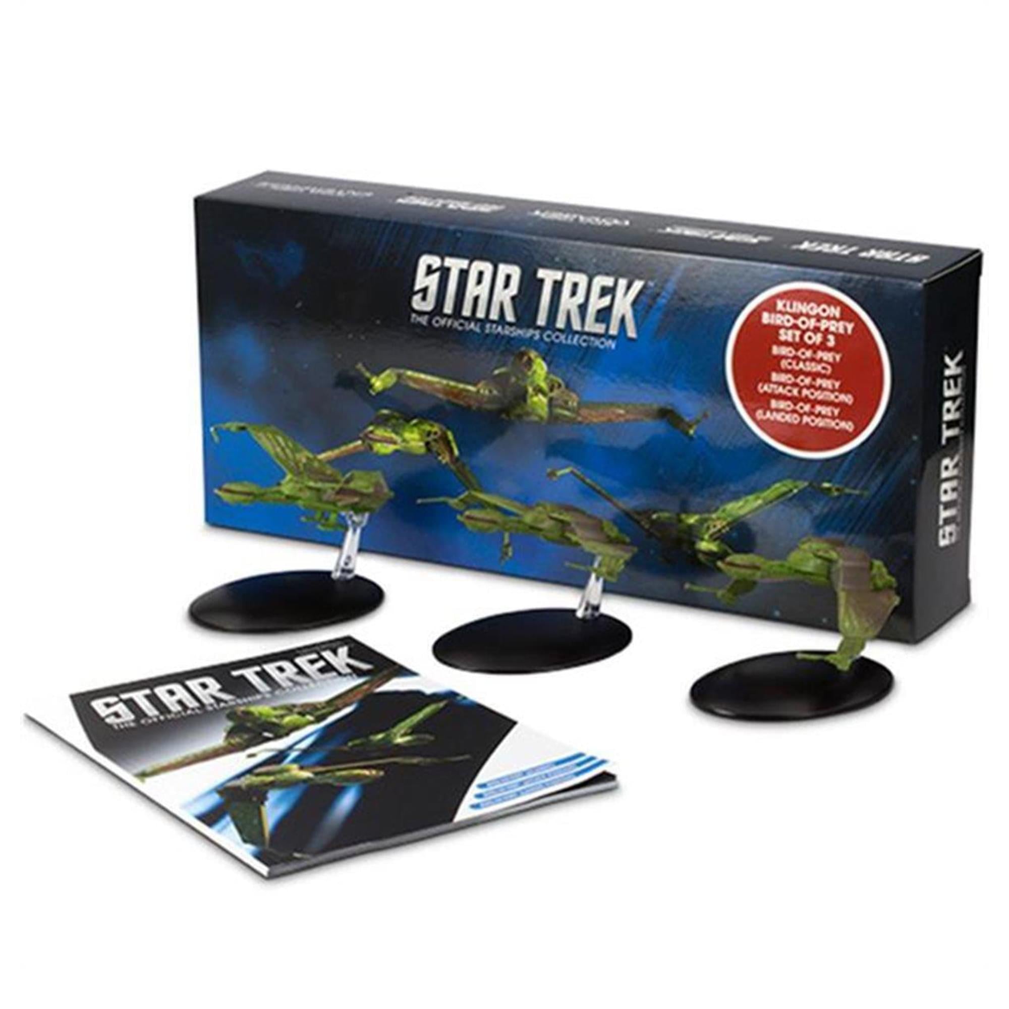 Eaglemoss Star Trek Starships Replica Box Set of 3 | Klingon Bird-of-Prey Classic, Attack, & Landed Positions