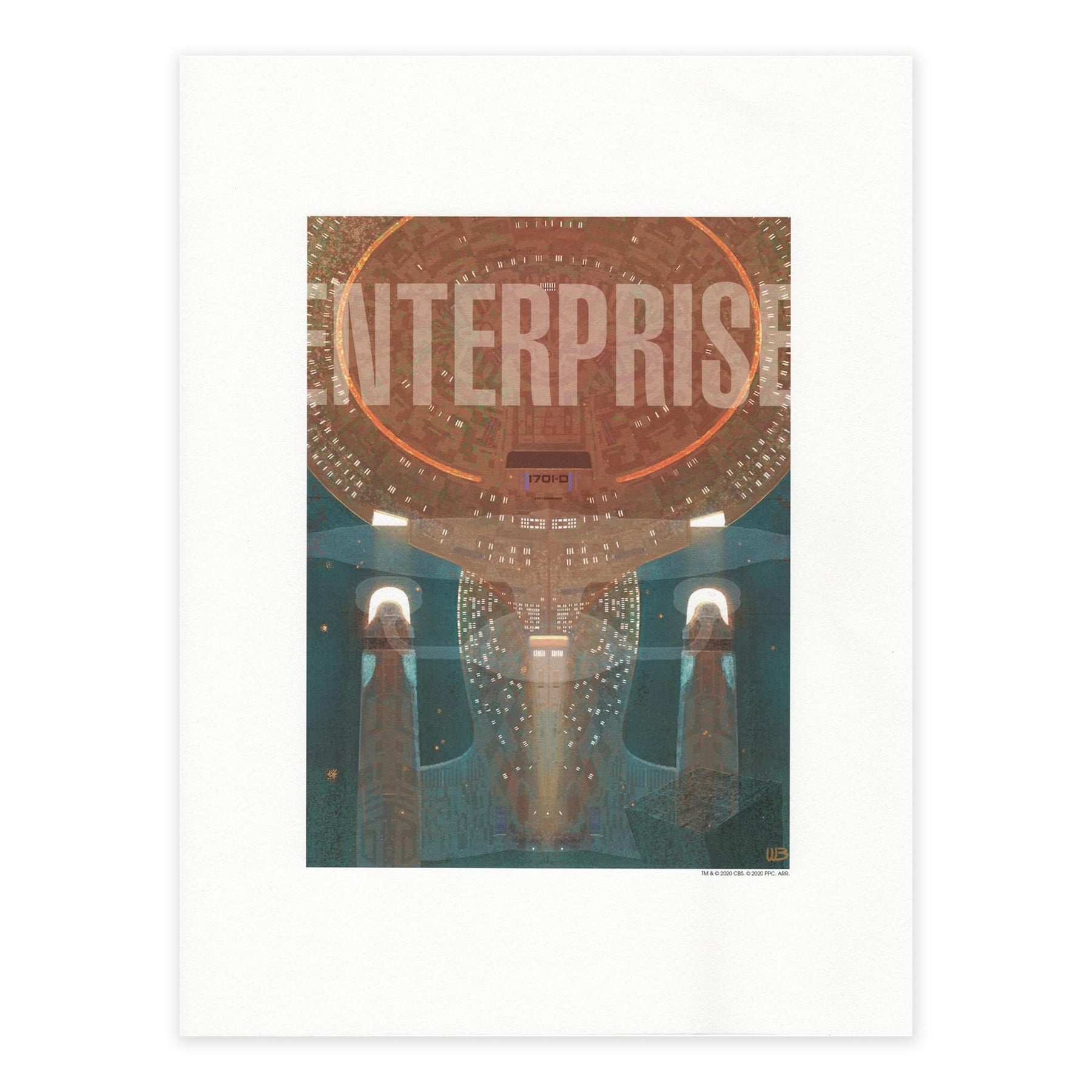 Eaglemoss Star Trek Enterprise-D Print By William Budge