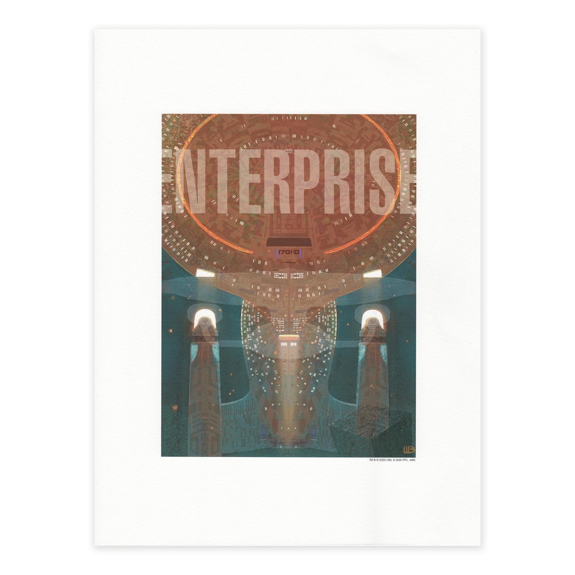 Eaglemoss Star Trek Enterprise-D Print By William Budge