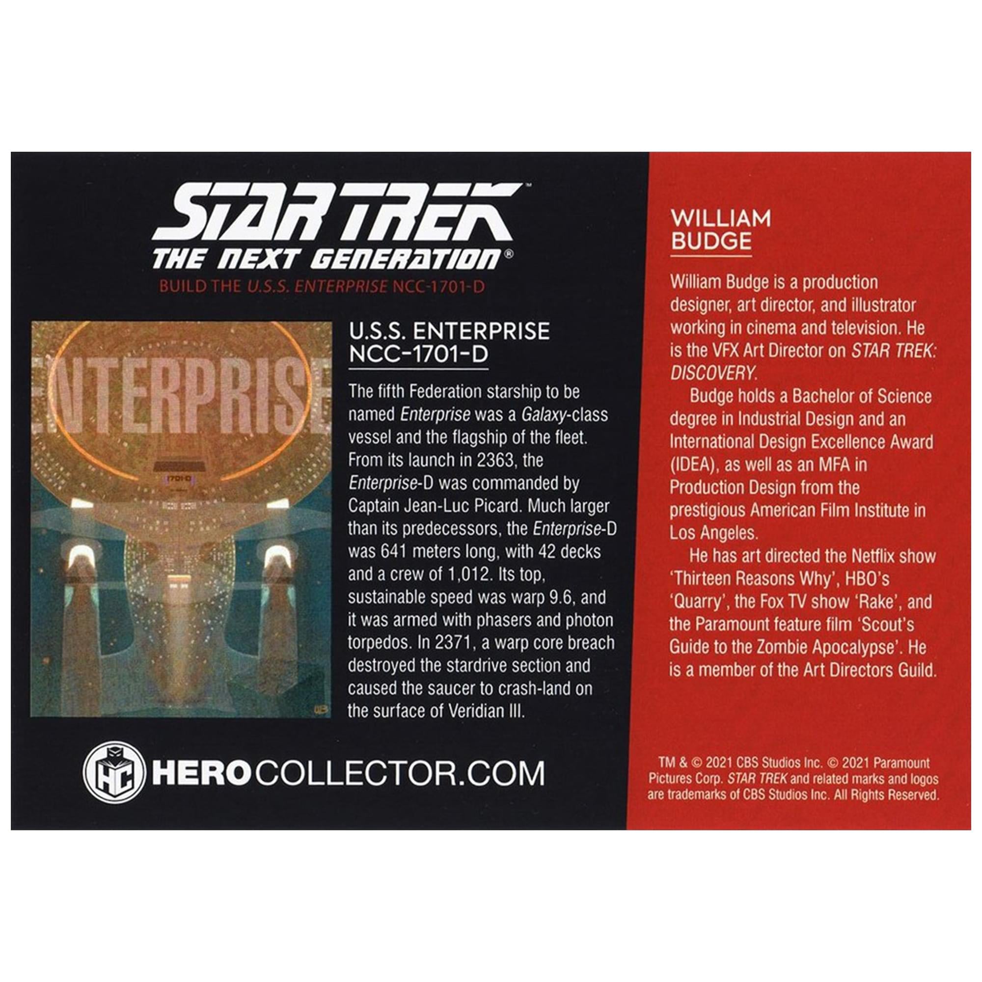 Eaglemoss Star Trek Enterprise-D Print By William Budge