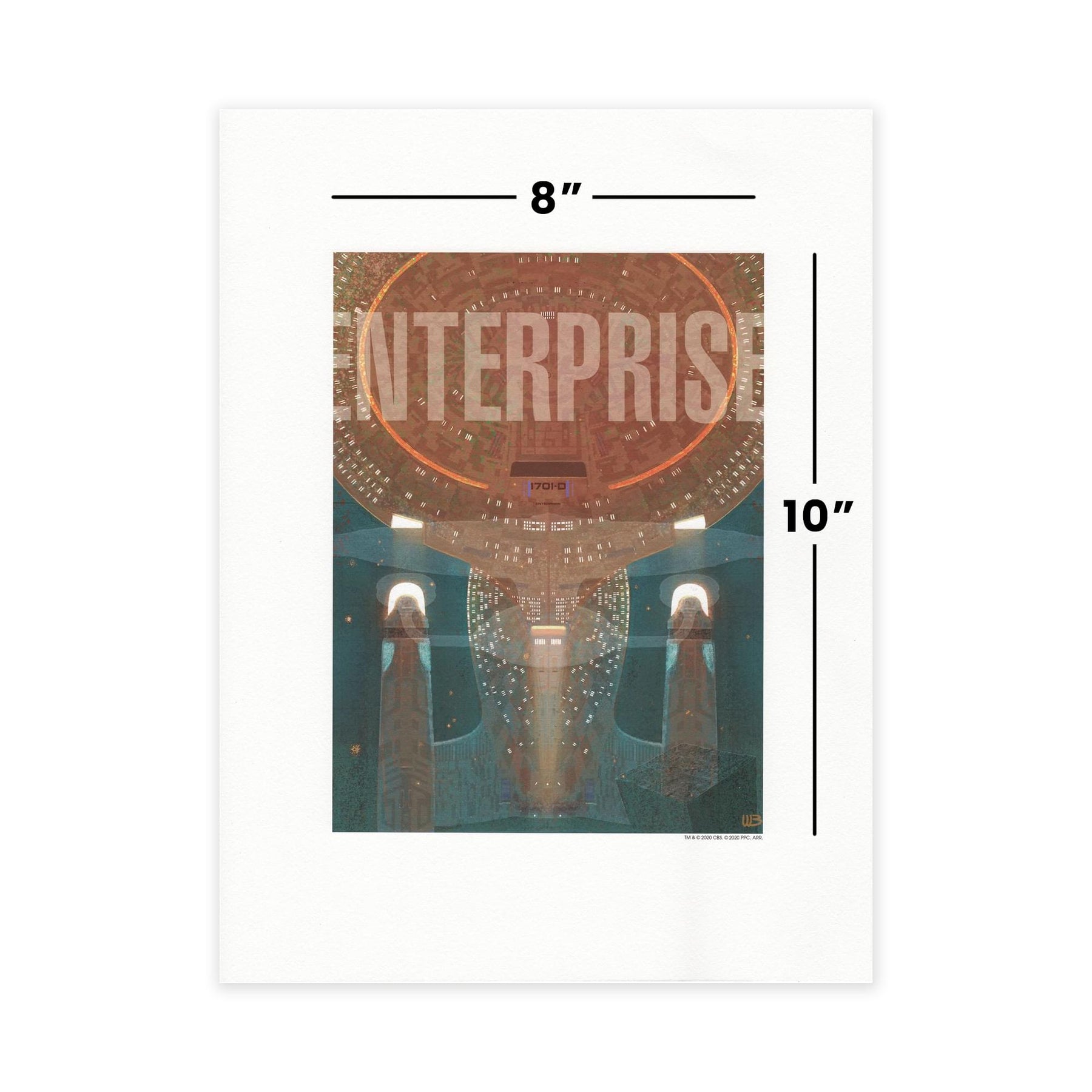 Eaglemoss Star Trek Enterprise-D Print By William Budge