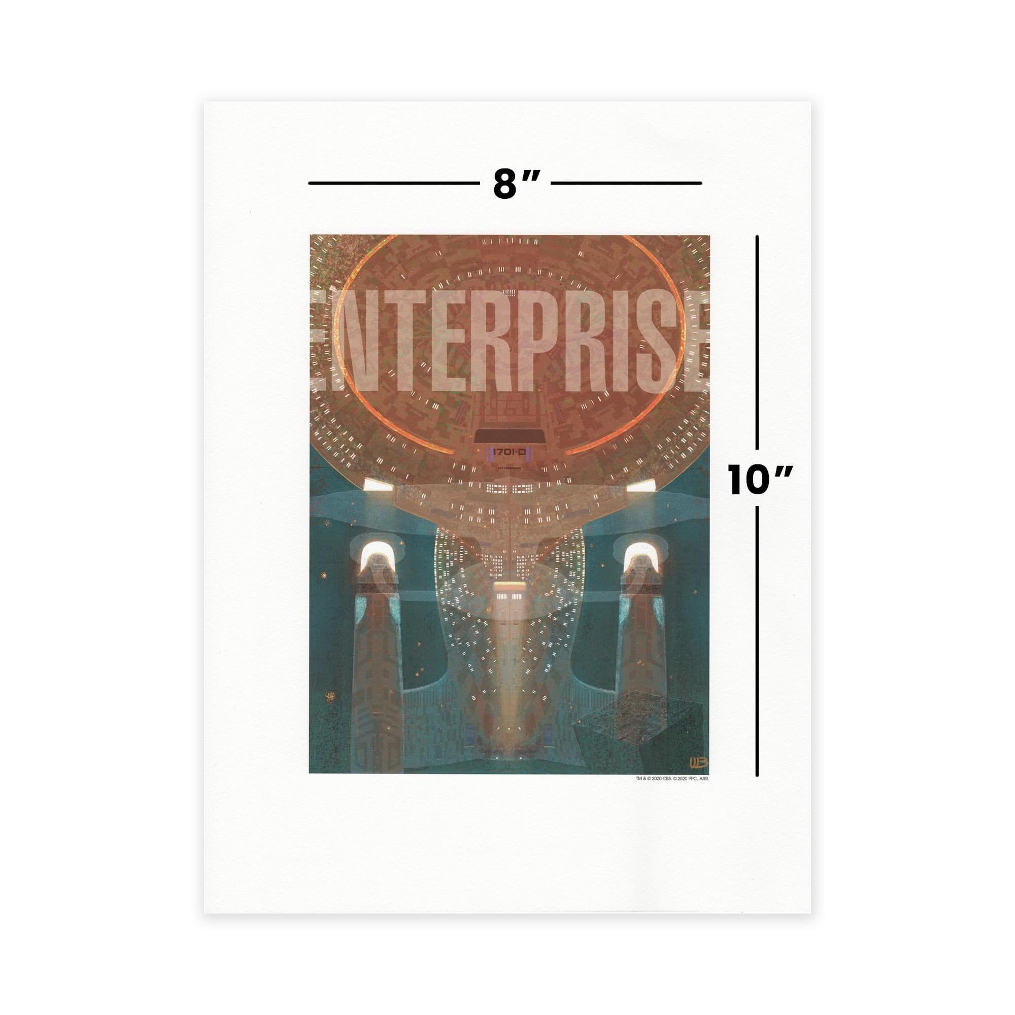 Eaglemoss Star Trek Enterprise-D Print By William Budge