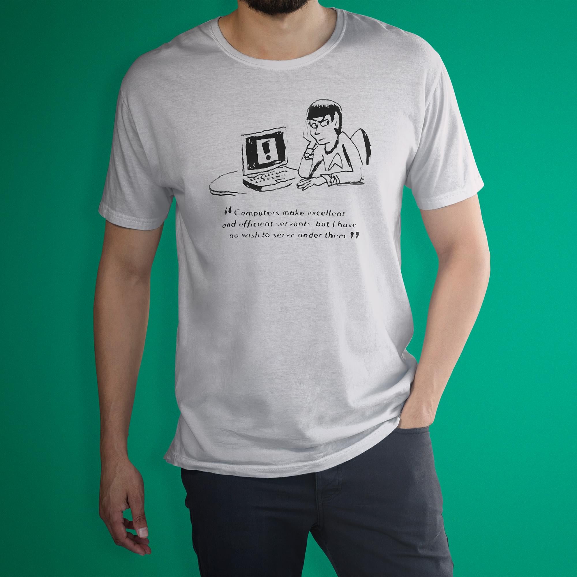 Eaglemoss Star Trek "Computers" White T-Shirt