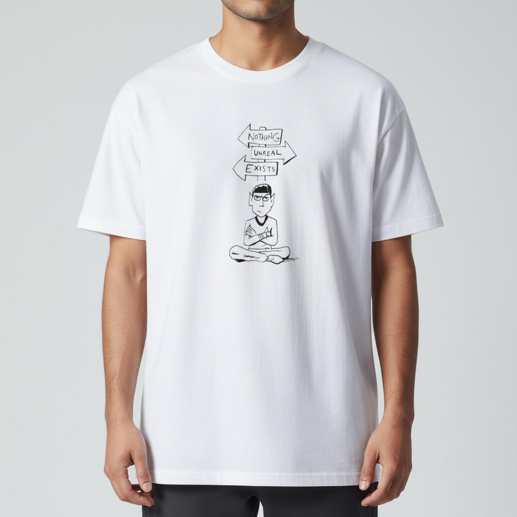 Star Trek Spock "Nothing Unreal Exists" White T-Shirt