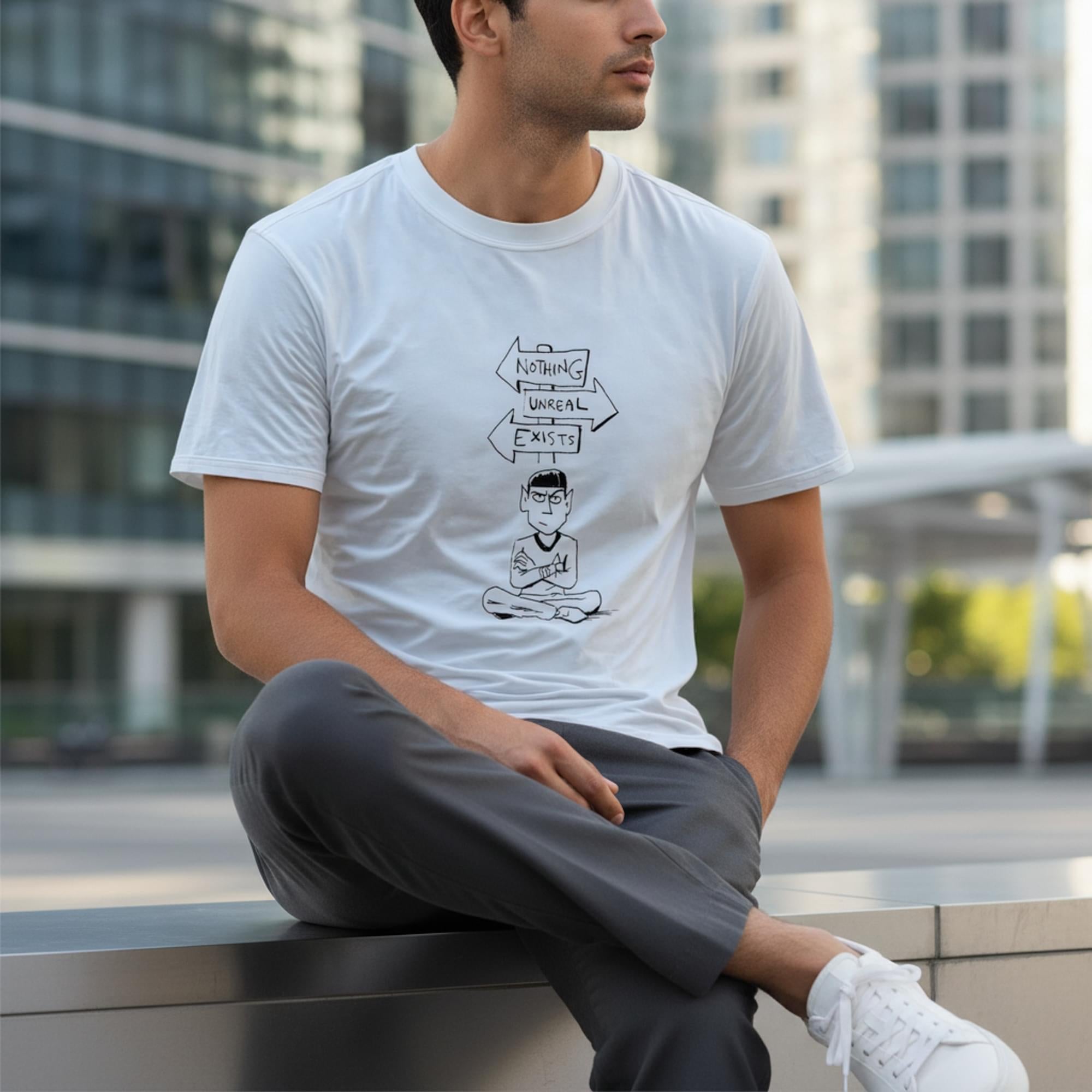 Star Trek Spock "Nothing Unreal Exists" White T-Shirt