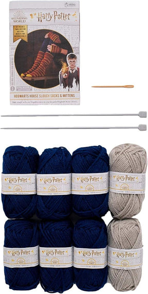 Eaglemoss Harry Potter Knit Craft Set Mittens & Slouch Socks Ravenclaw