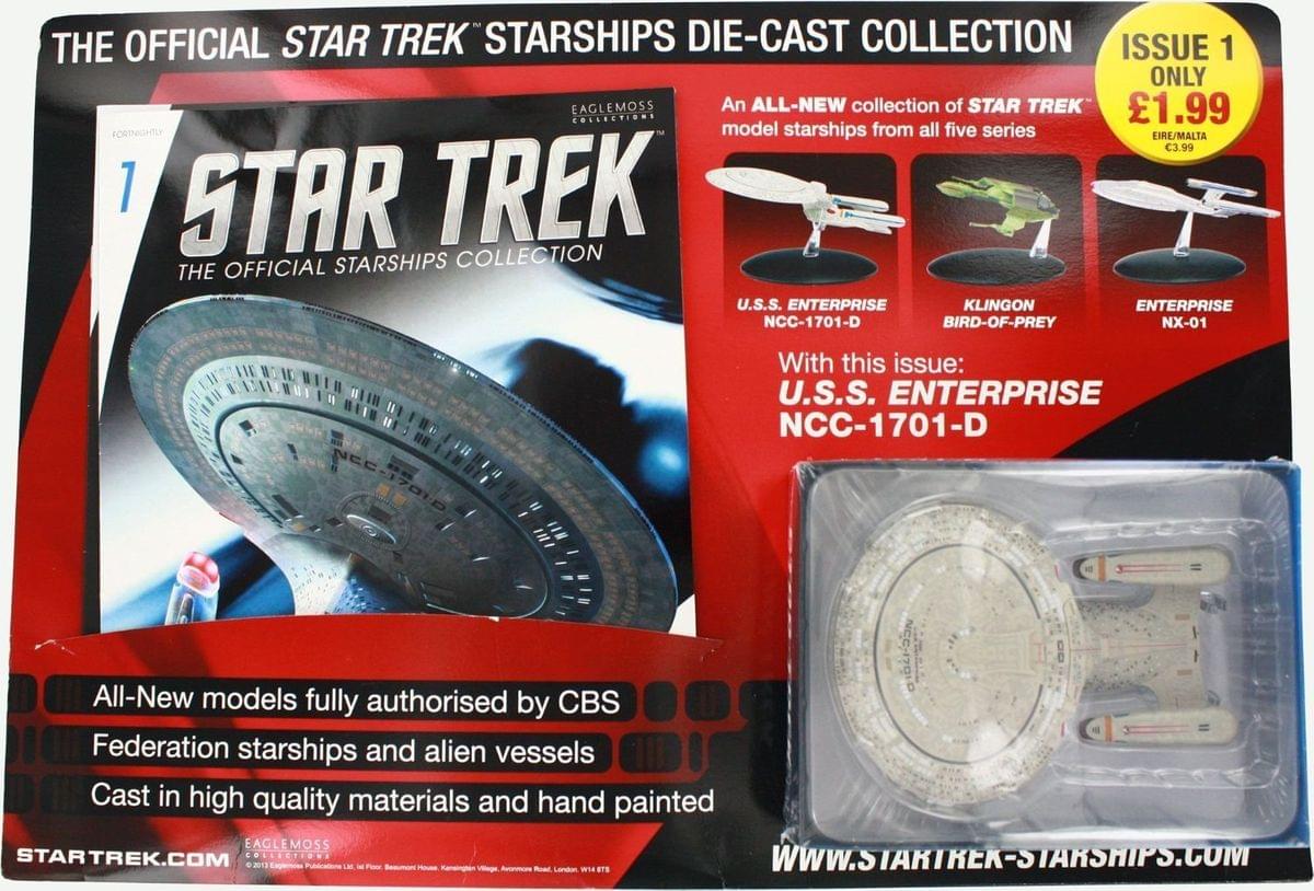 Star Trek Starships Die cast Starship Enterprise NCC-1701-D With Magazine