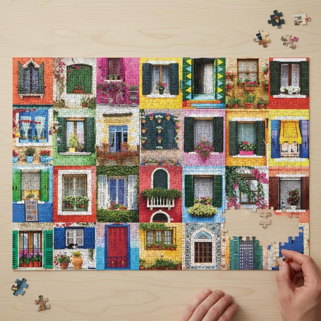 Mediterranean Windows 1000 Piece Jigsaw Puzzle